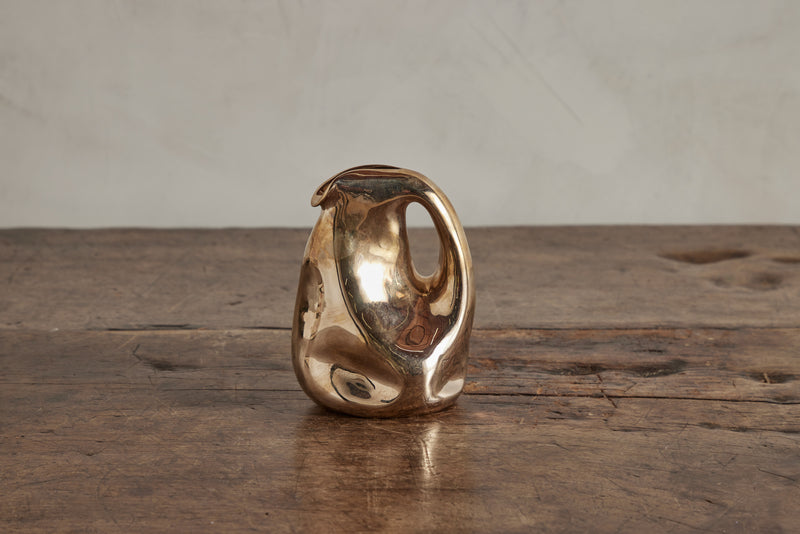 Set of 3 Crumpled Bronze Vessels