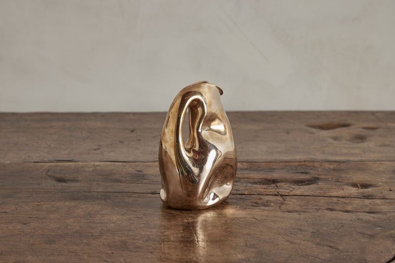 Set of 3 Crumpled Bronze Vessels