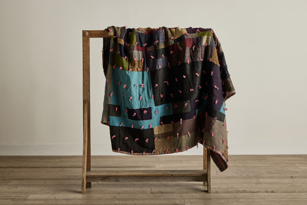 Wool Suit Patchwork Quilt No.3