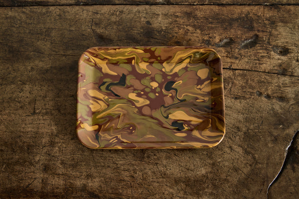 Marbled Enamelware Dinner Plate