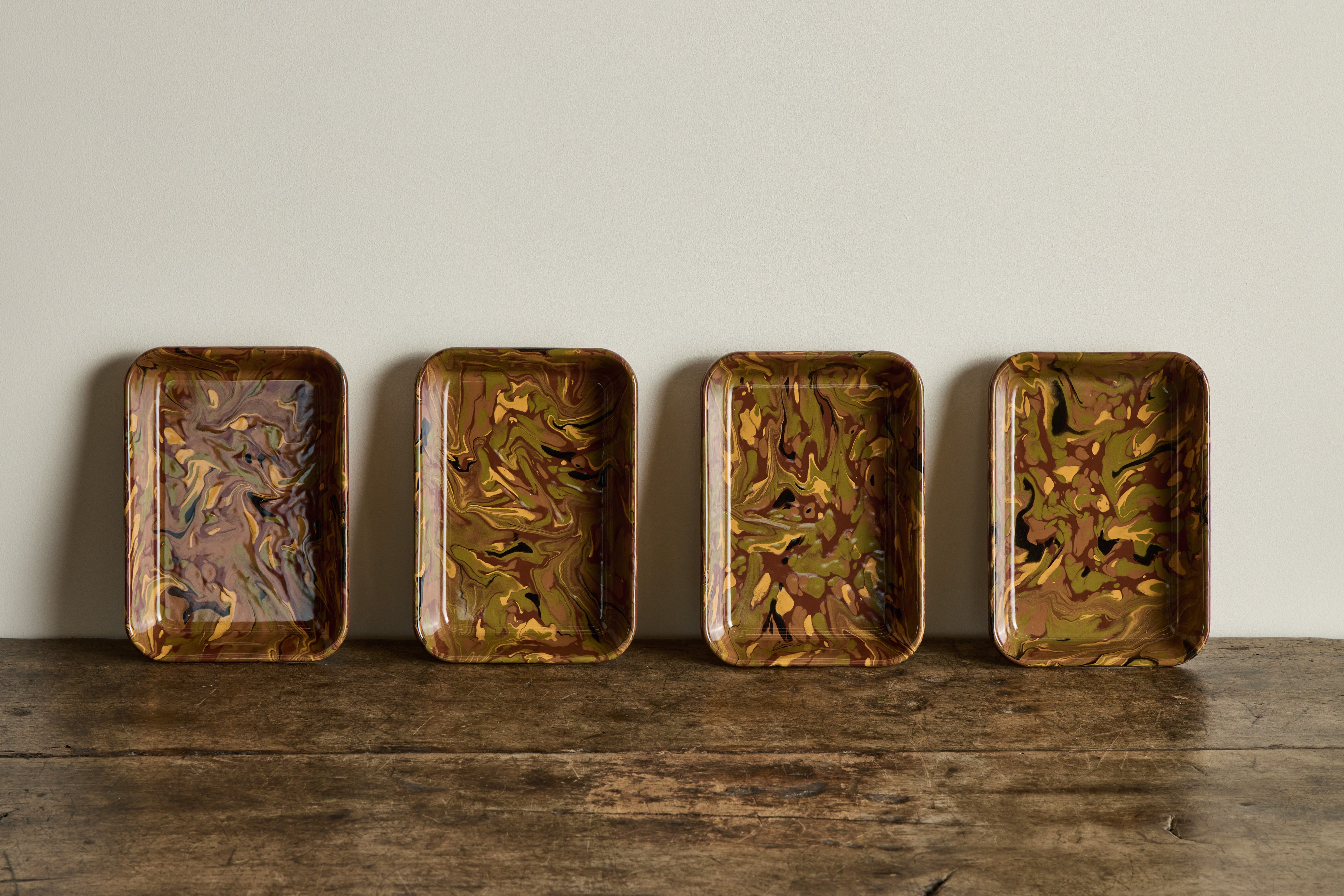 Marbled Enamelware Tray