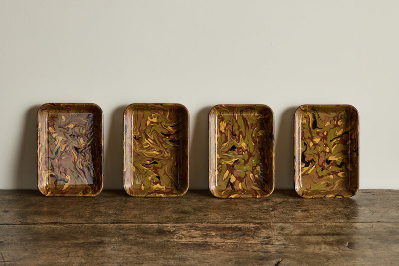Marbled Enamelware Tray