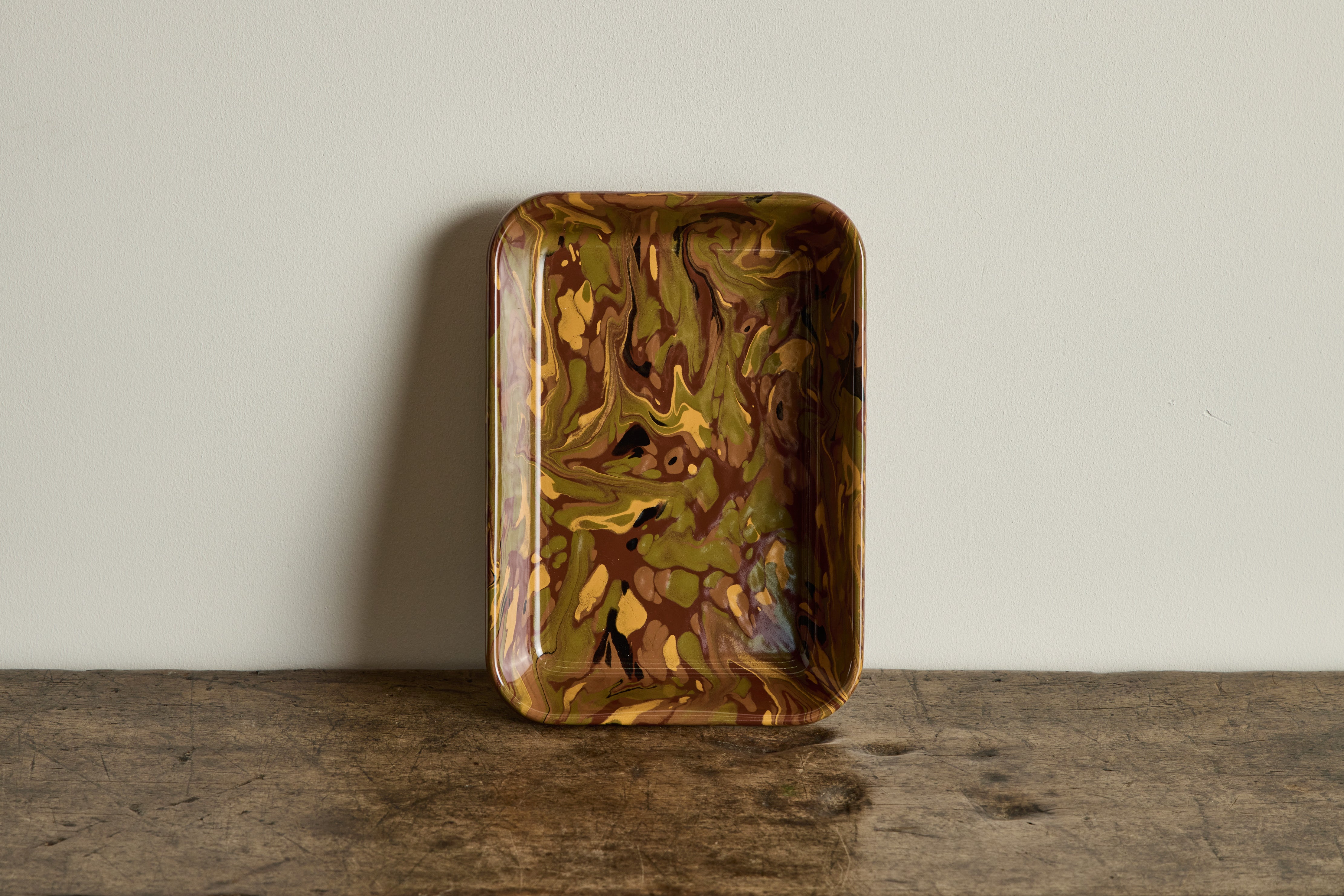 Marbled Enamelware Tray