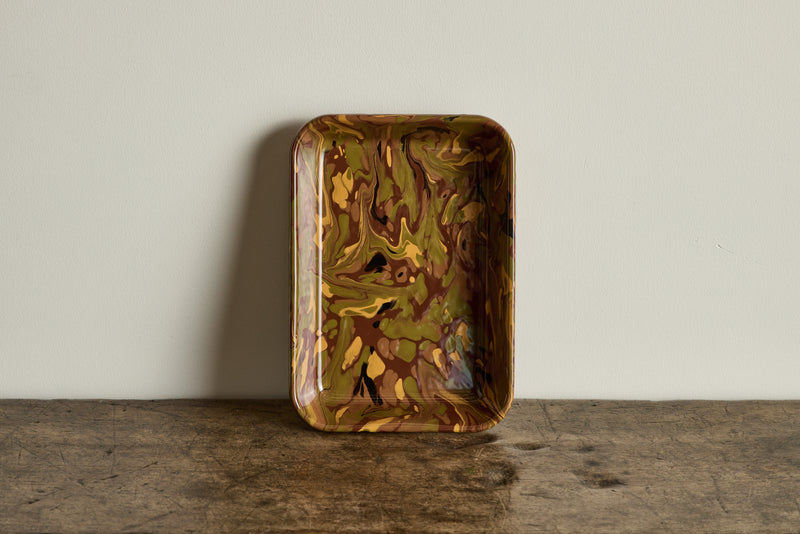 Marbled Enamelware Tray