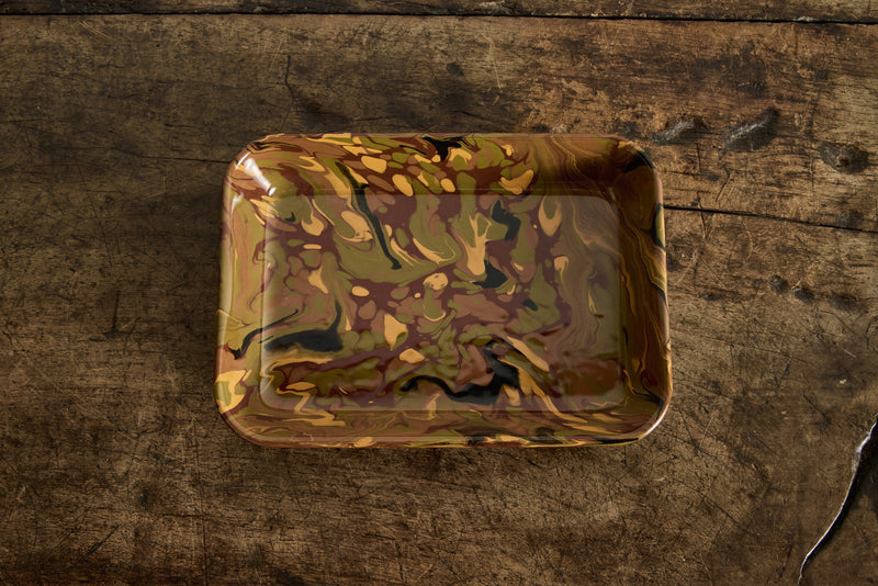 Marbled Enamelware Tray