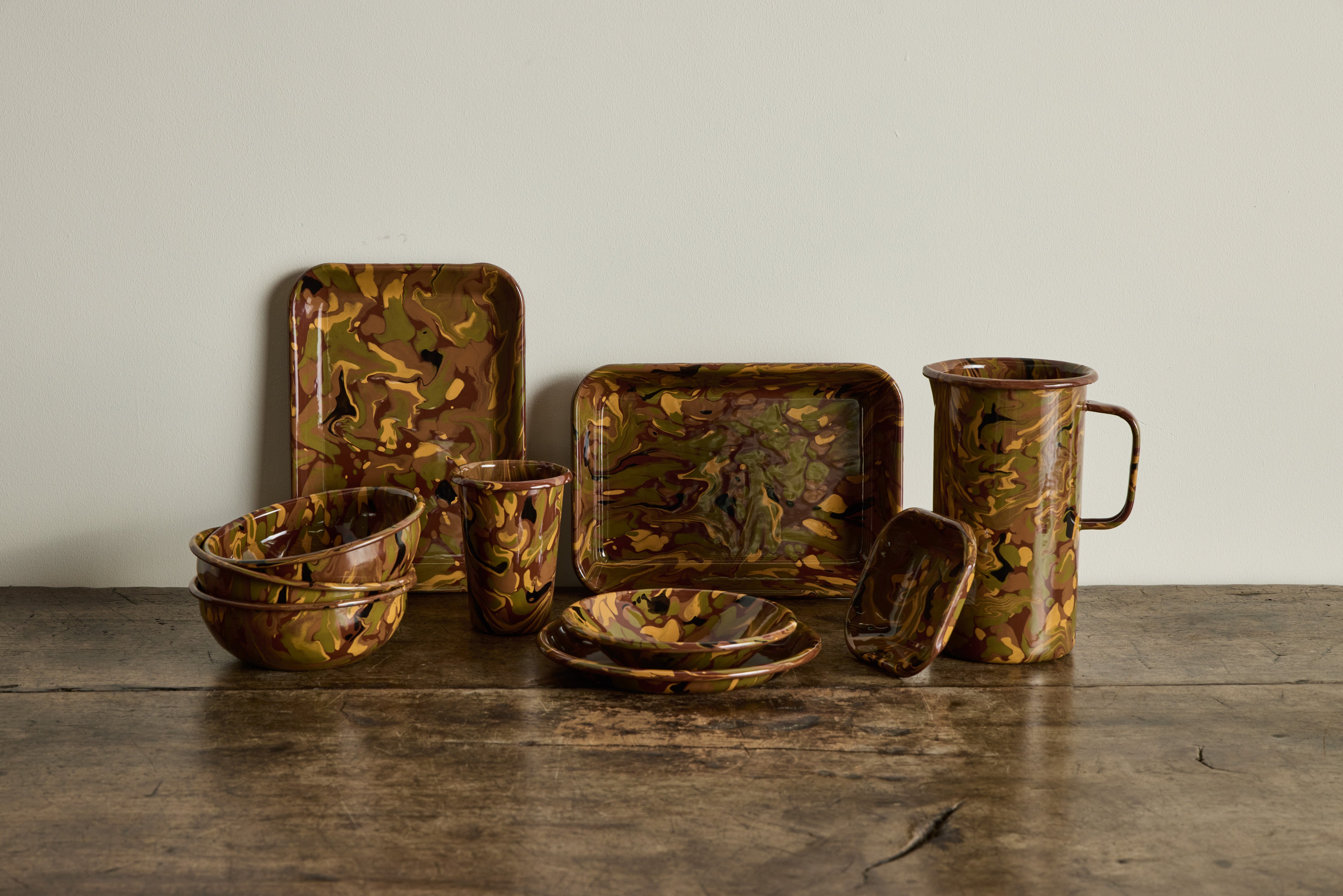 Marbled Enamelware Dip Bowl