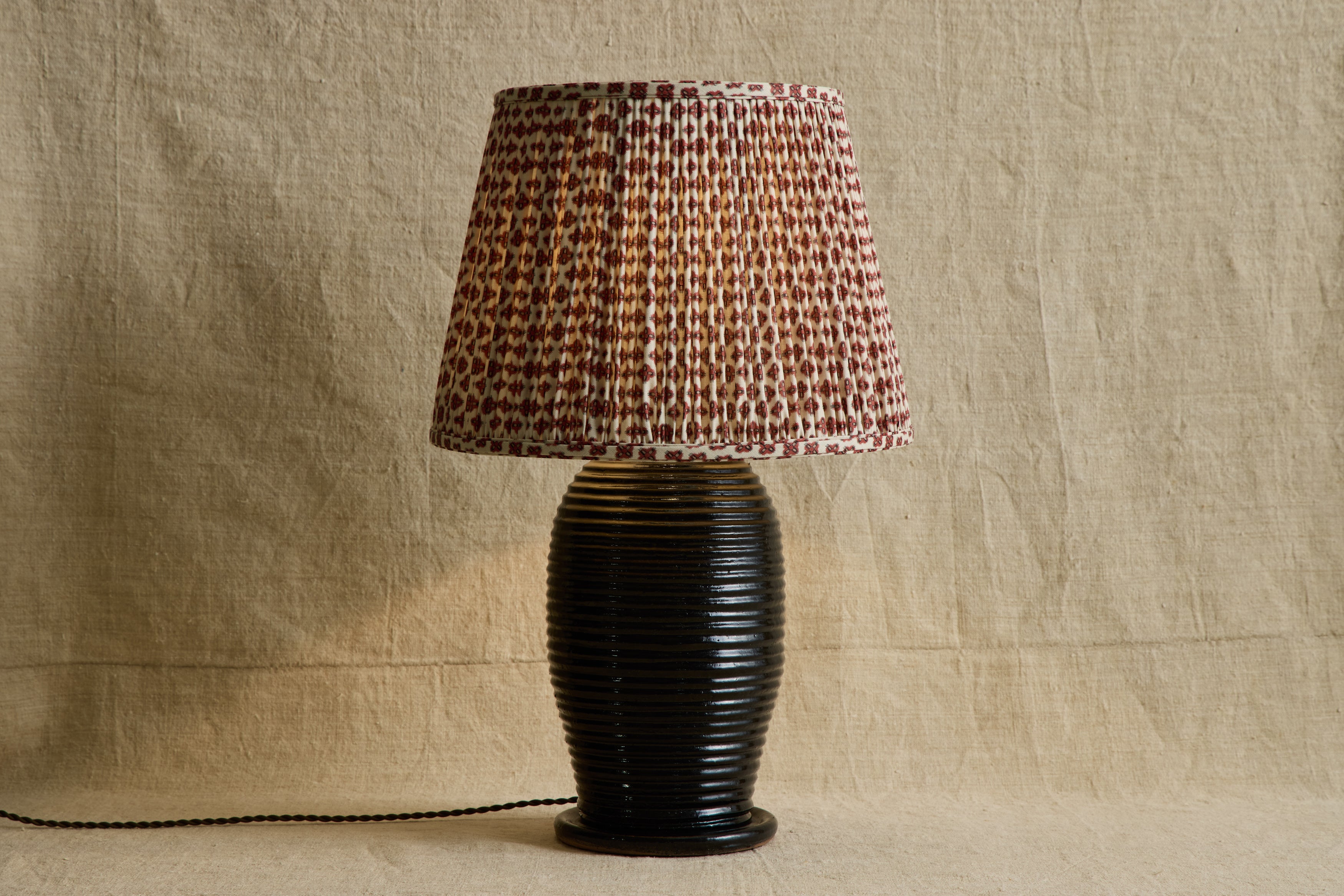 Knurl Brick Linen Pleated Lampshade (Multiple Styles)