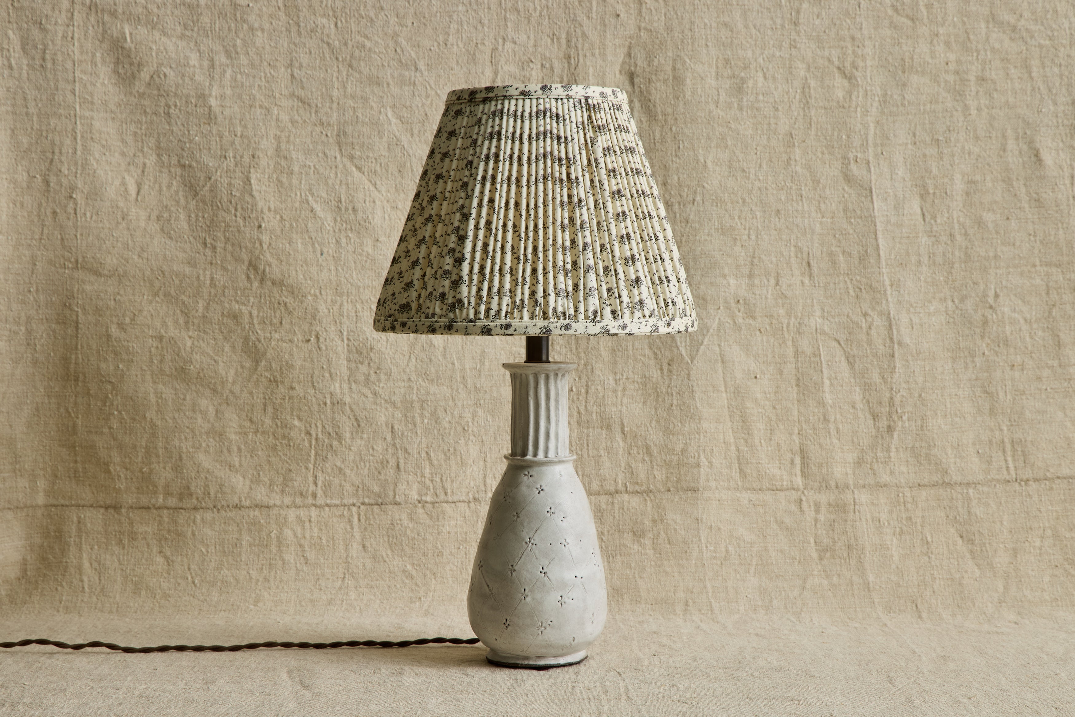 Little Weed Mauve Linen Pleated Lampshade (Multiple Styles)