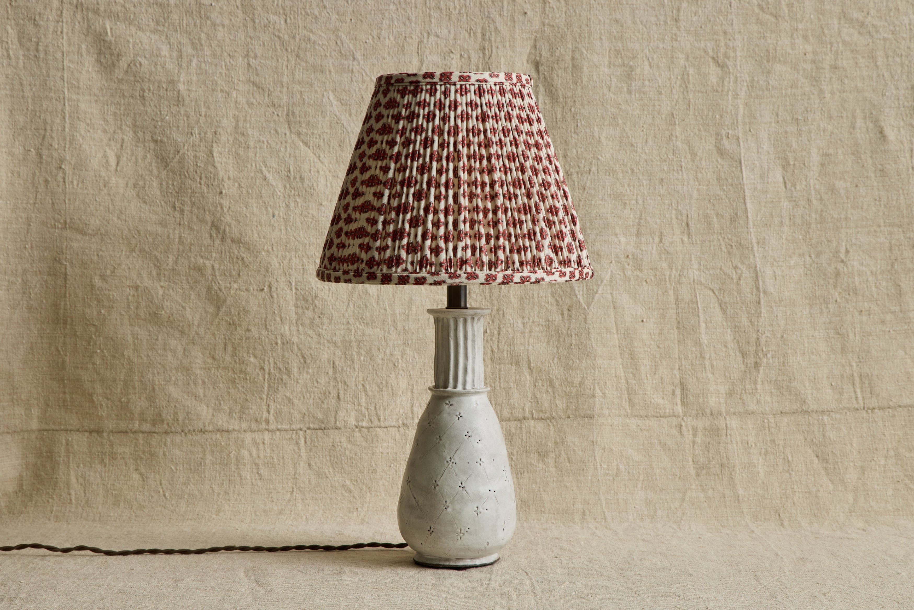 Knurl Brick Linen Pleated Lampshade (Multiple Styles)