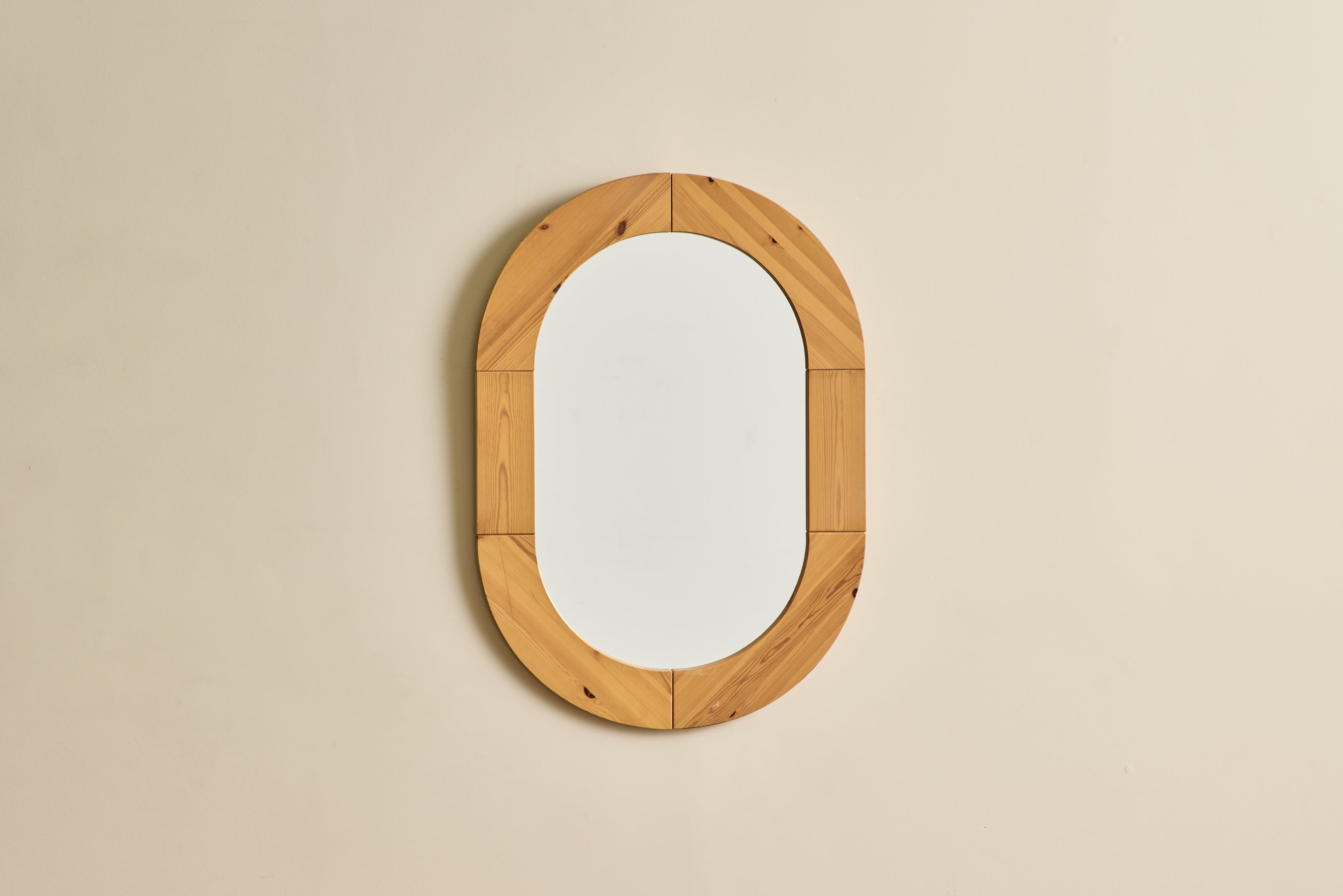 Swedish Pine Oval Mirror