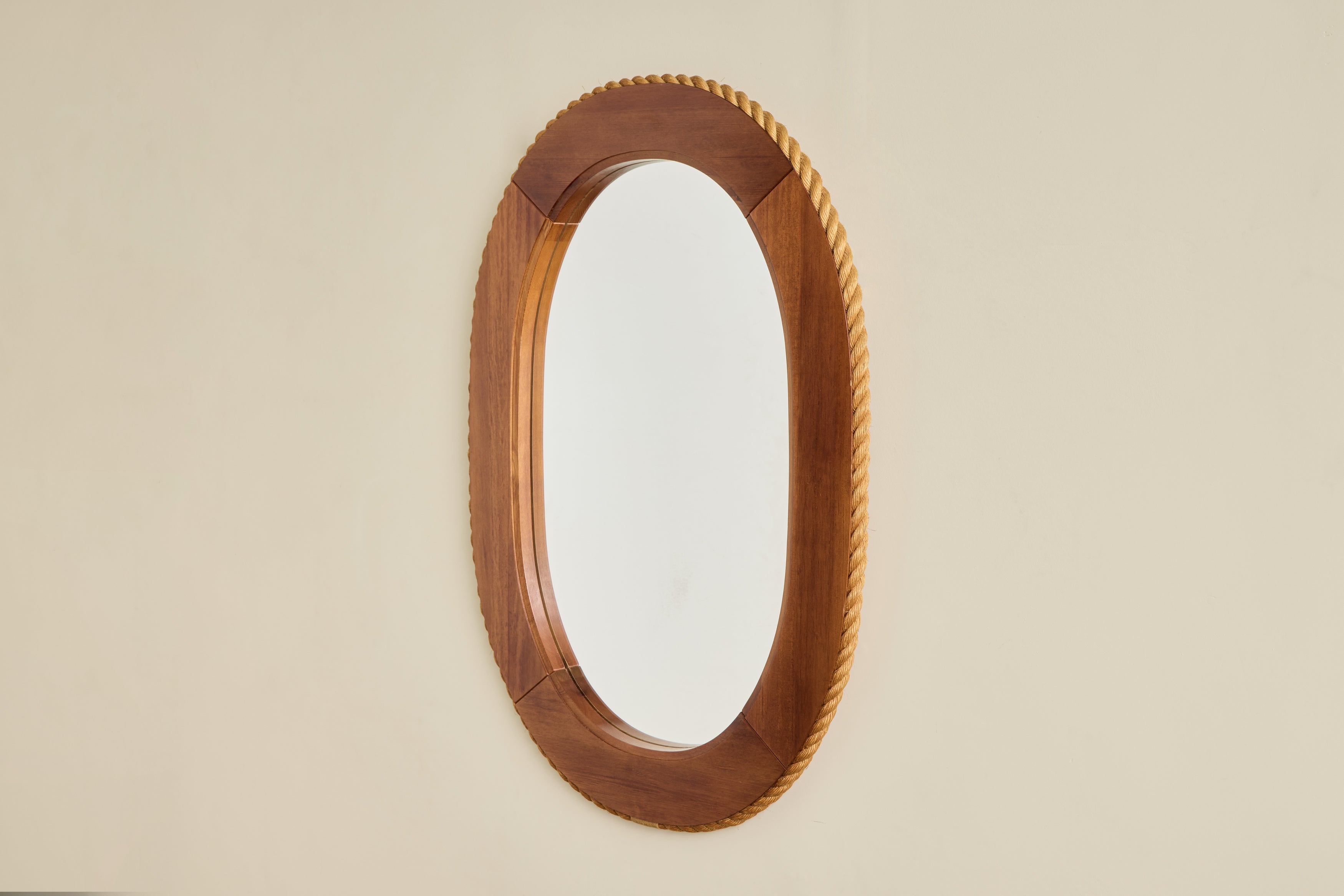 1970s Pine & Rope Mirror