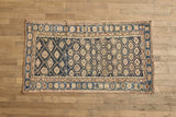 Blue & Beige Caucasian Rug 5'1 x 8'10