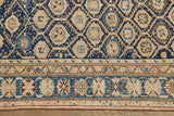Blue & Beige Caucasian Rug 5'1 x 8'10