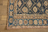 Blue & Beige Caucasian Rug 5'1 x 8'10