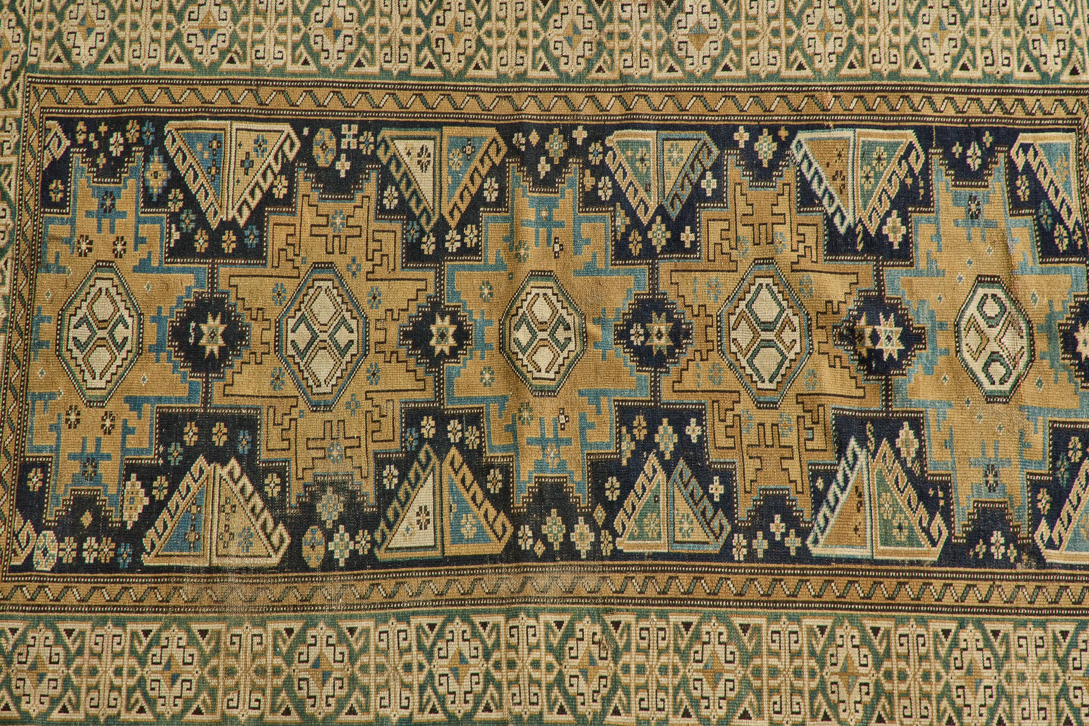 Blue & Gold Scatter Rug 3'7 x 5