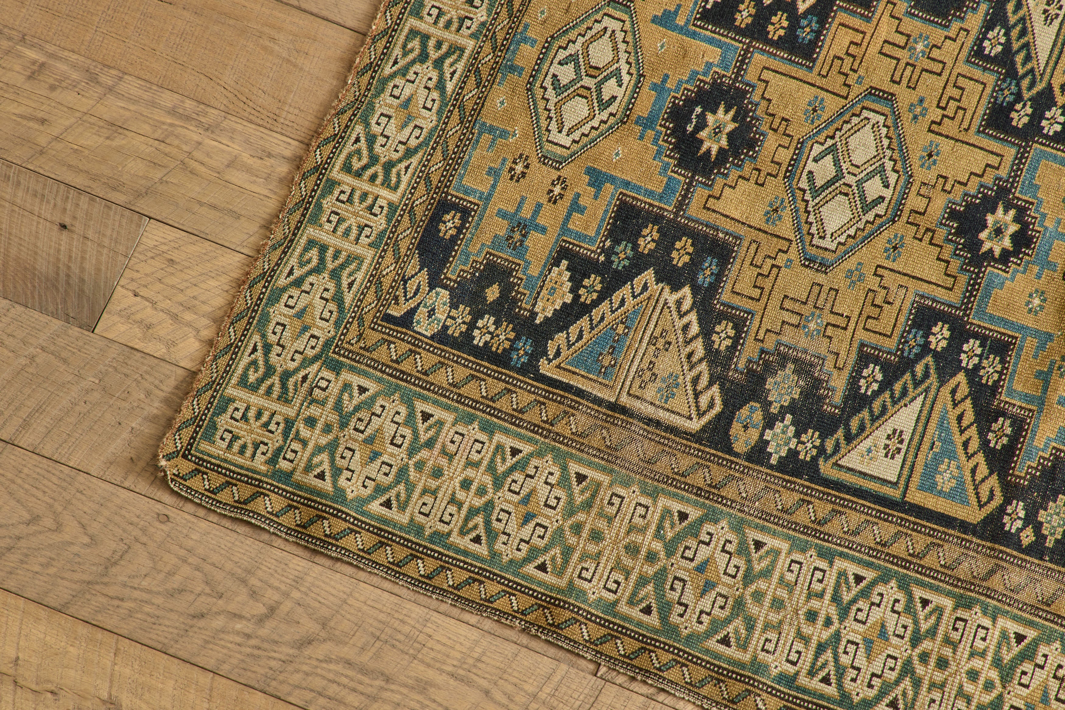 Blue & Gold Scatter Rug 3'7 x 5