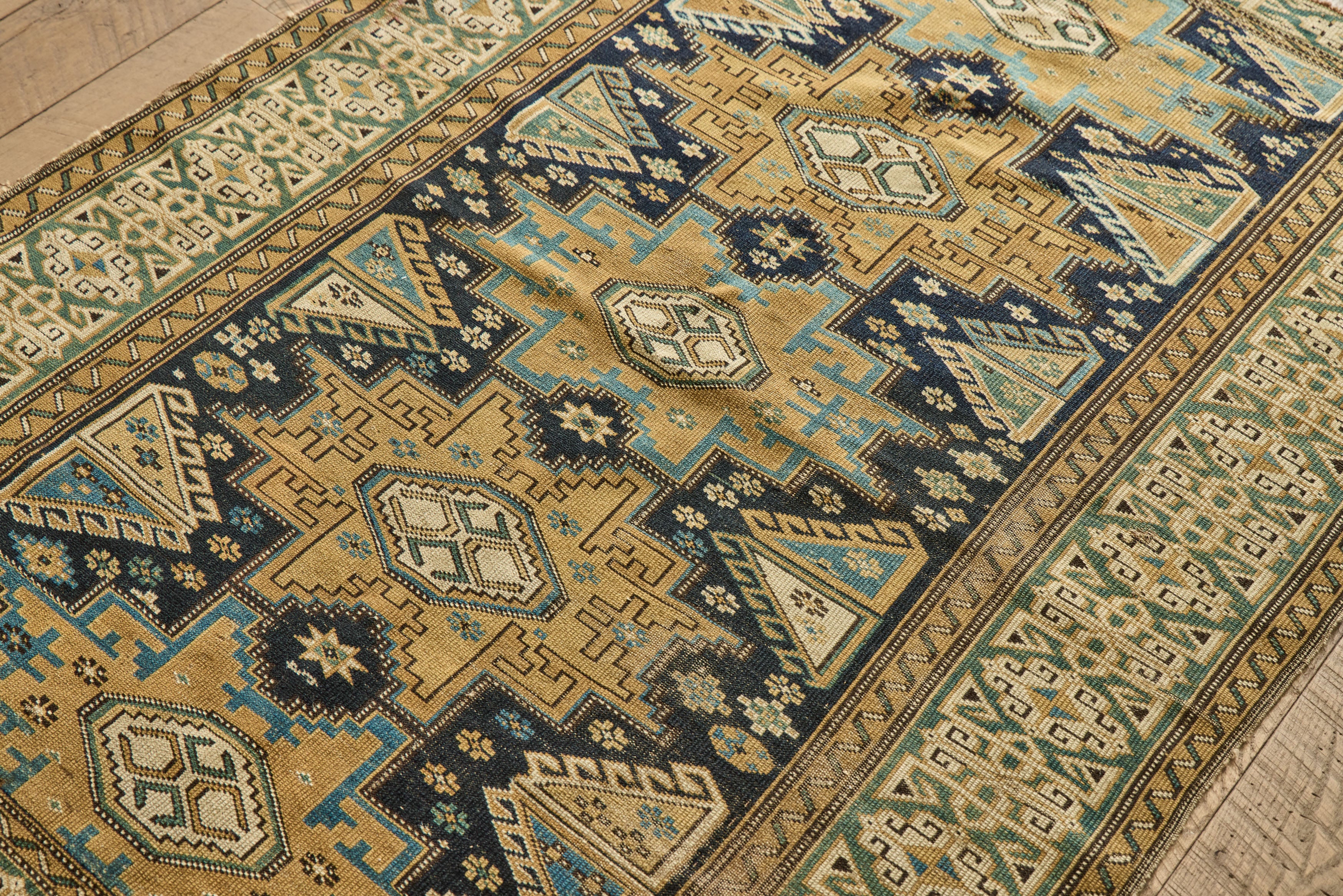 Blue & Gold Scatter Rug 3'7 x 5