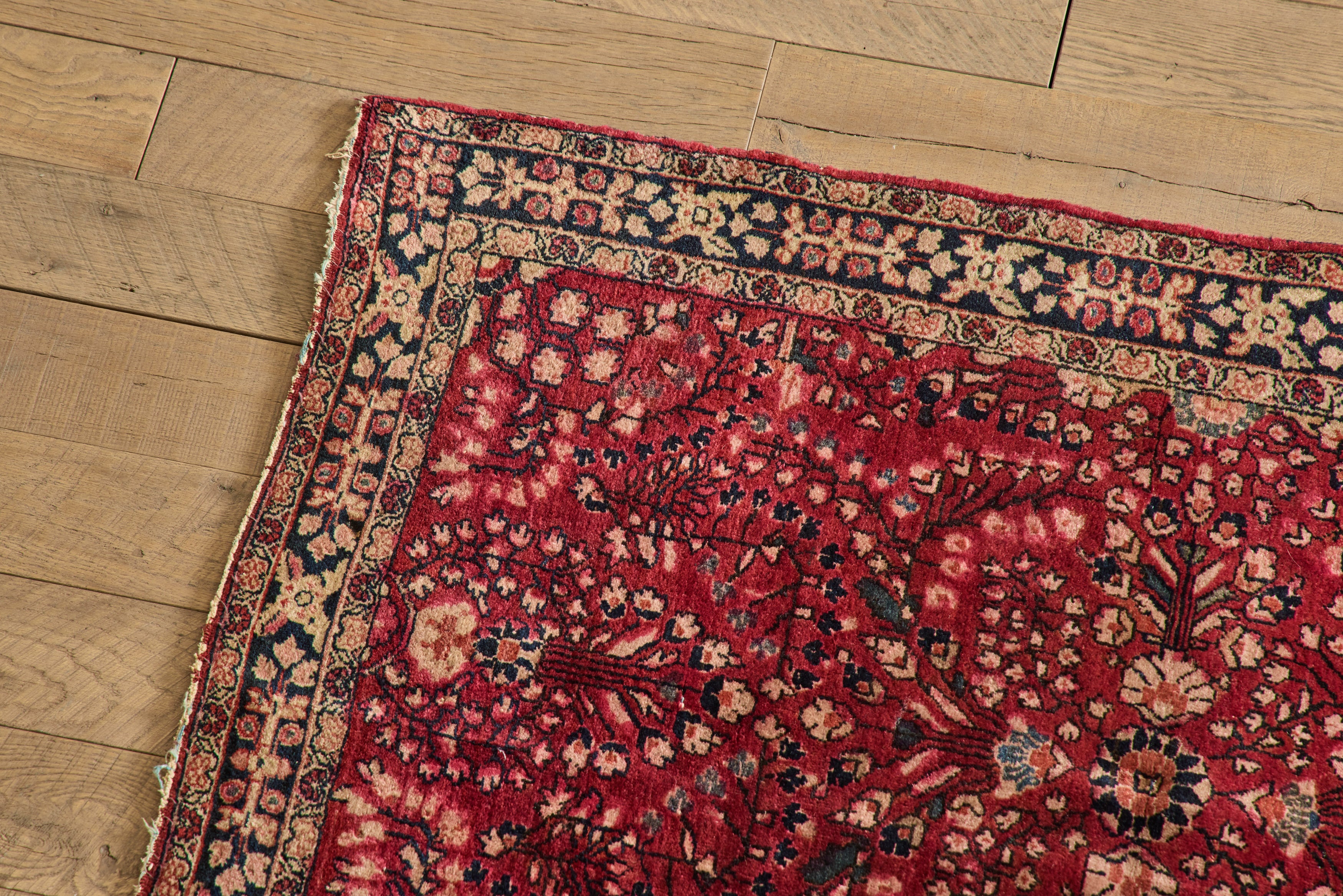 Floral Sarouk Rug 3'4 x 5'