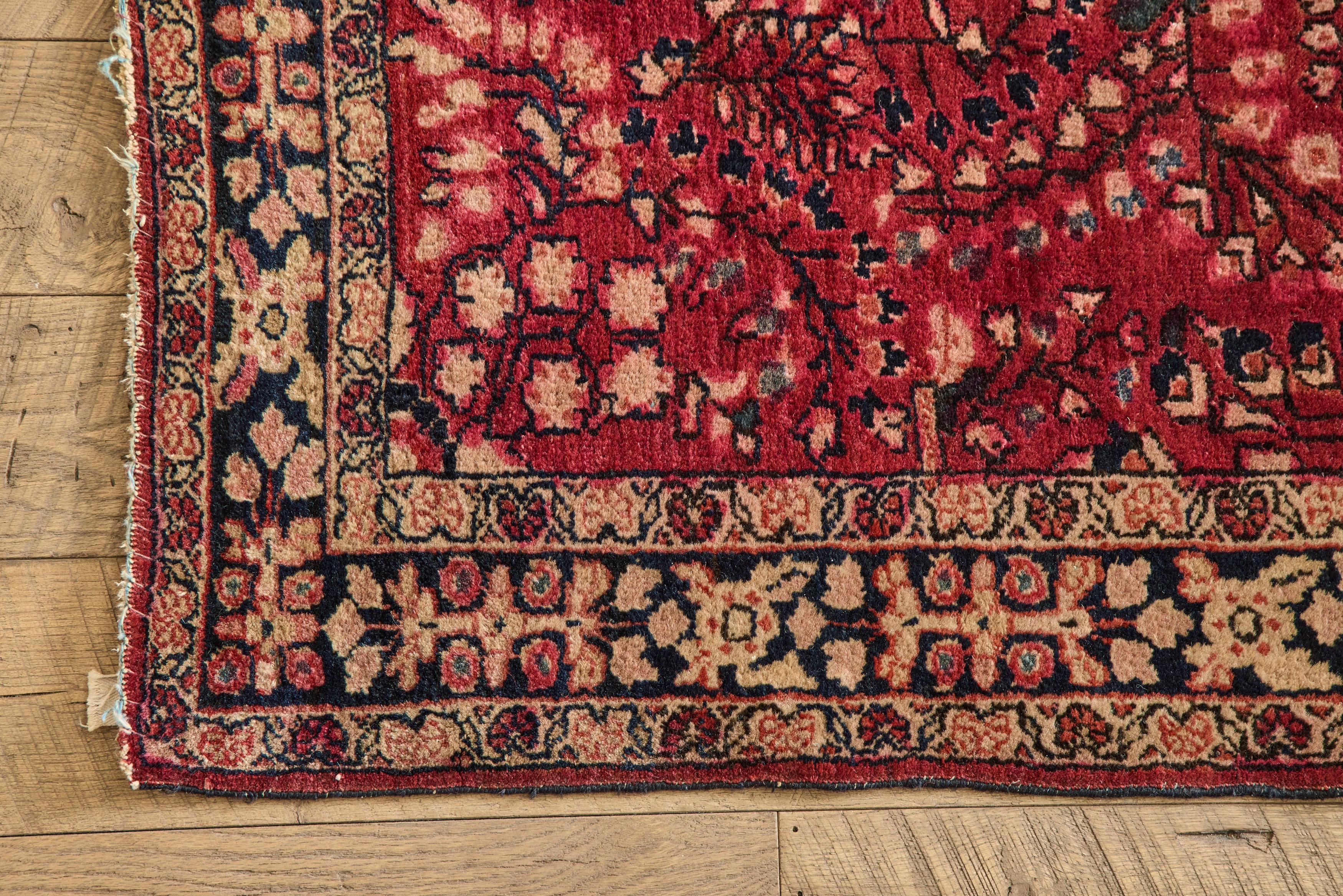 Floral Sarouk Rug 3'4 x 5'
