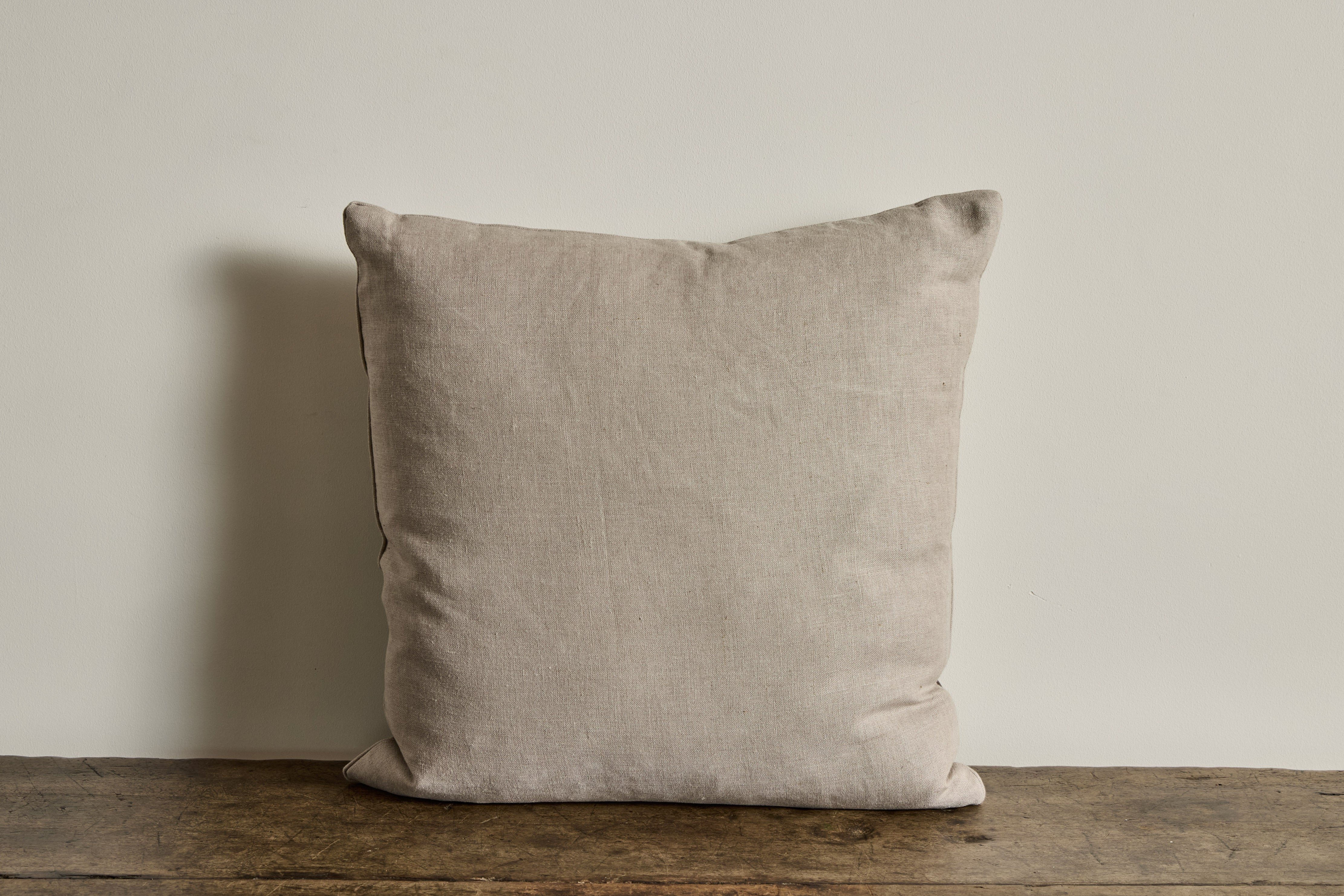 Vintage Block Print Pillow