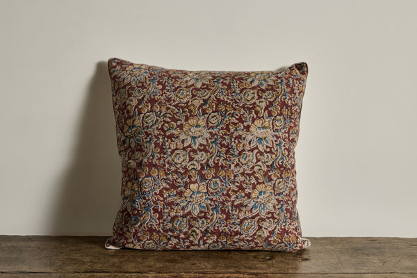 Vintage Block Print Pillow