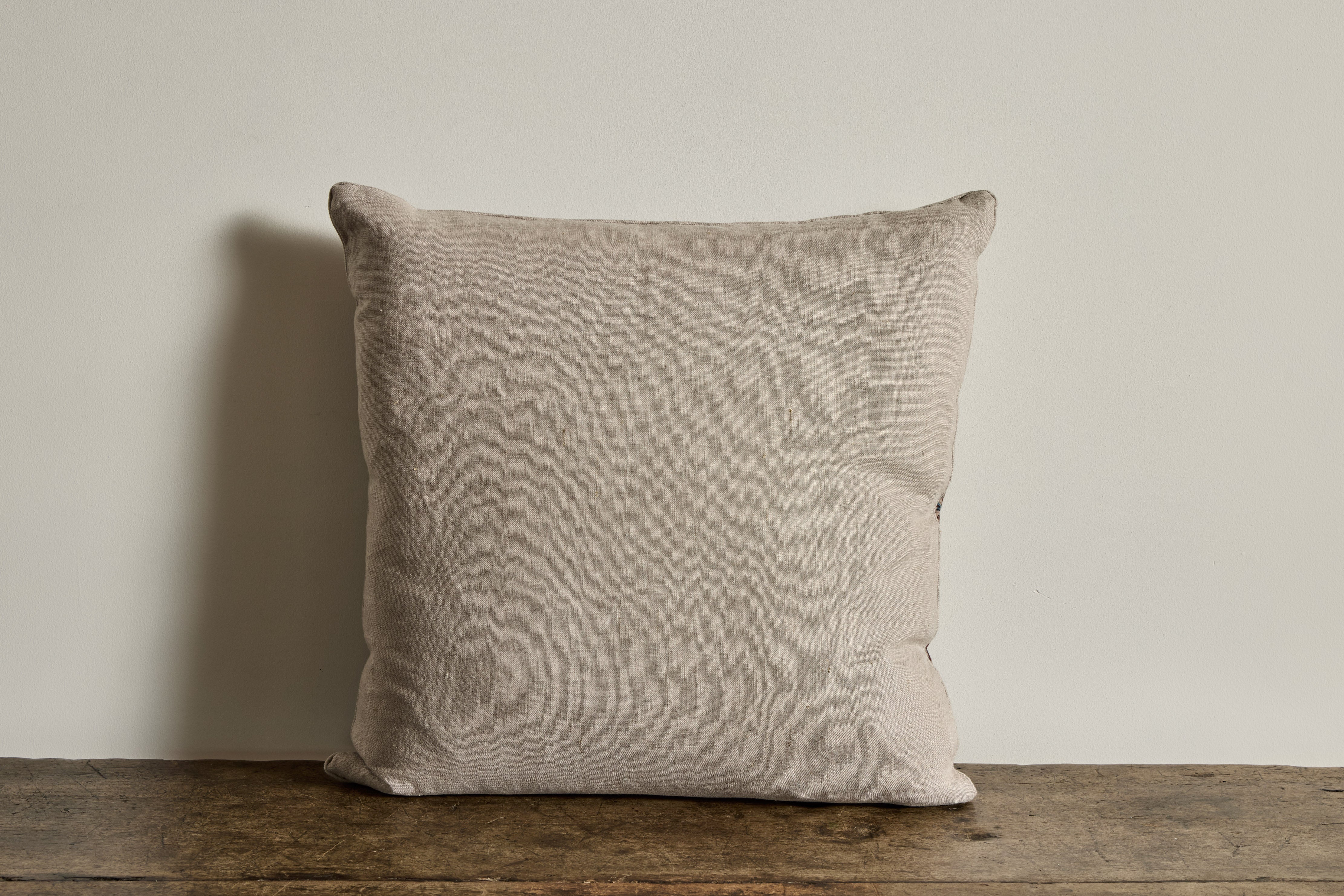 Vintage Block Print Pillow
