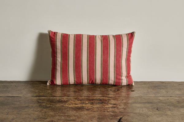 Vintage Red Stripe Pillow