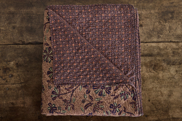 Nickey Kehoe Quilt, Aubergine Hash Stripe