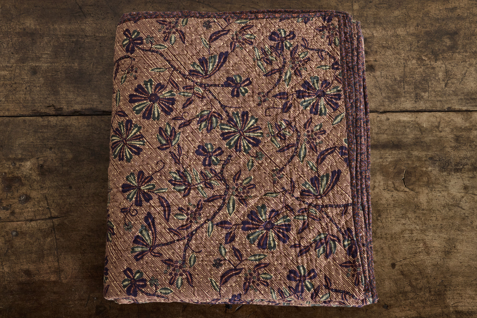 Aubergine Hash Stripe Quilt – Nickey Kehoe