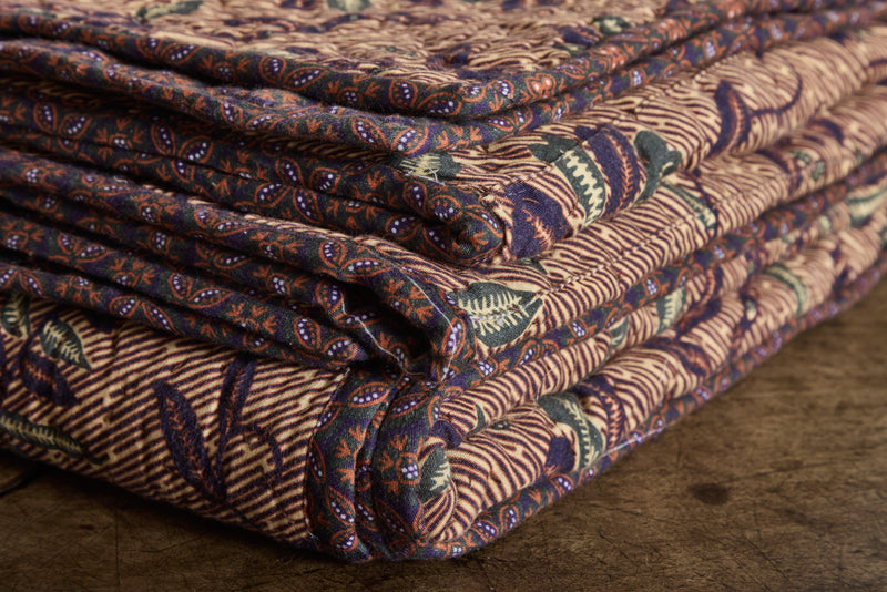 Aubergine Hash Stripe Quilt – Nickey Kehoe