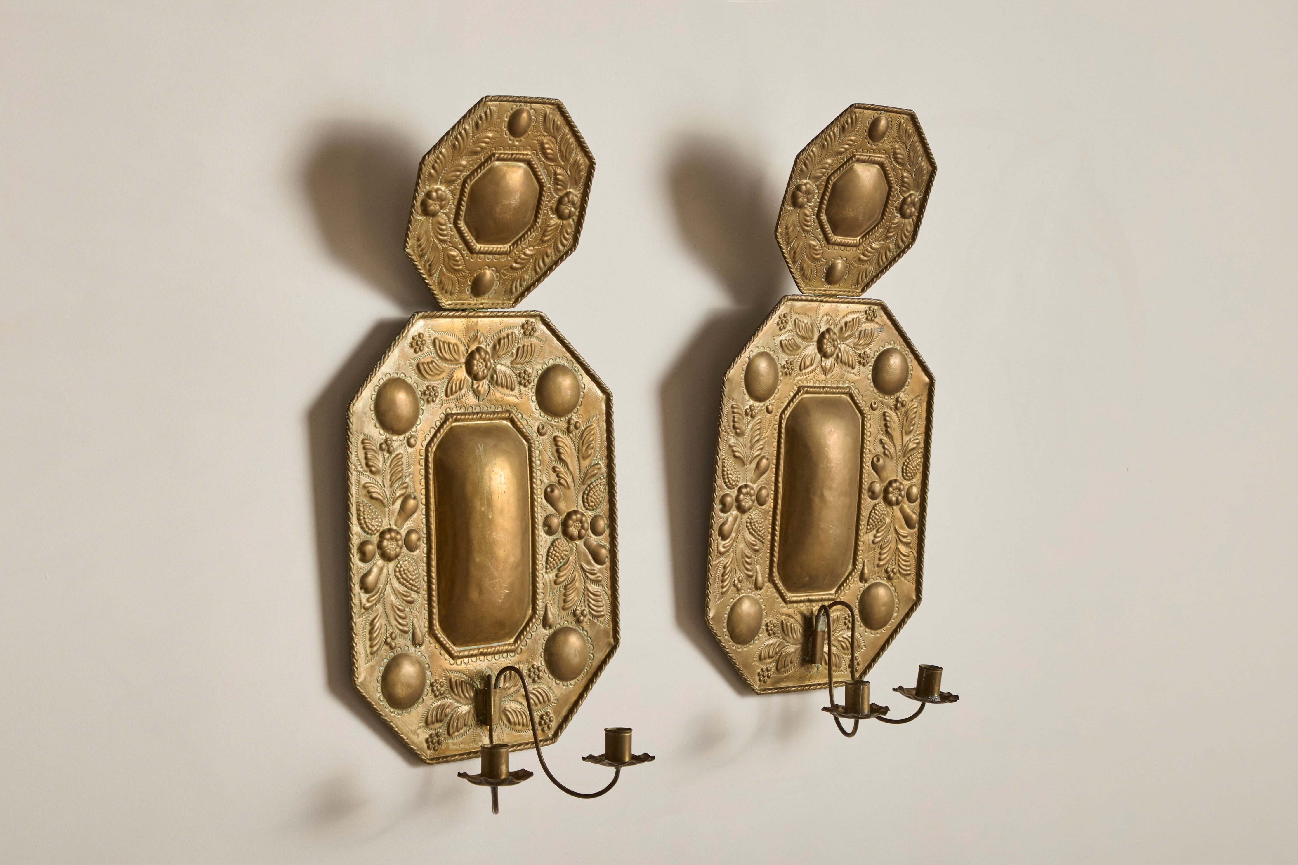 Pair of Brass Candle Sconces (NYC)