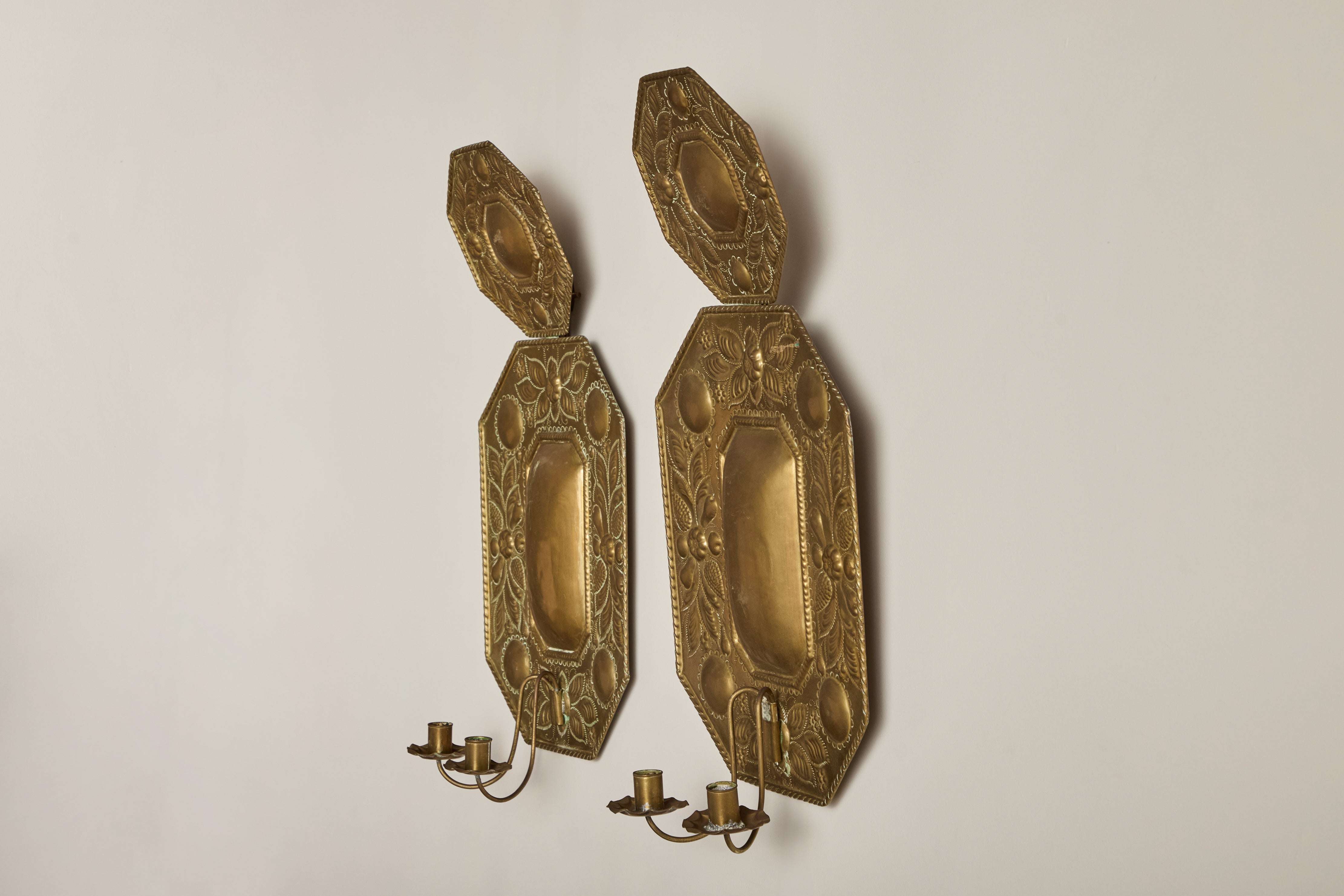 Pair of Brass Candle Sconces (NYC)