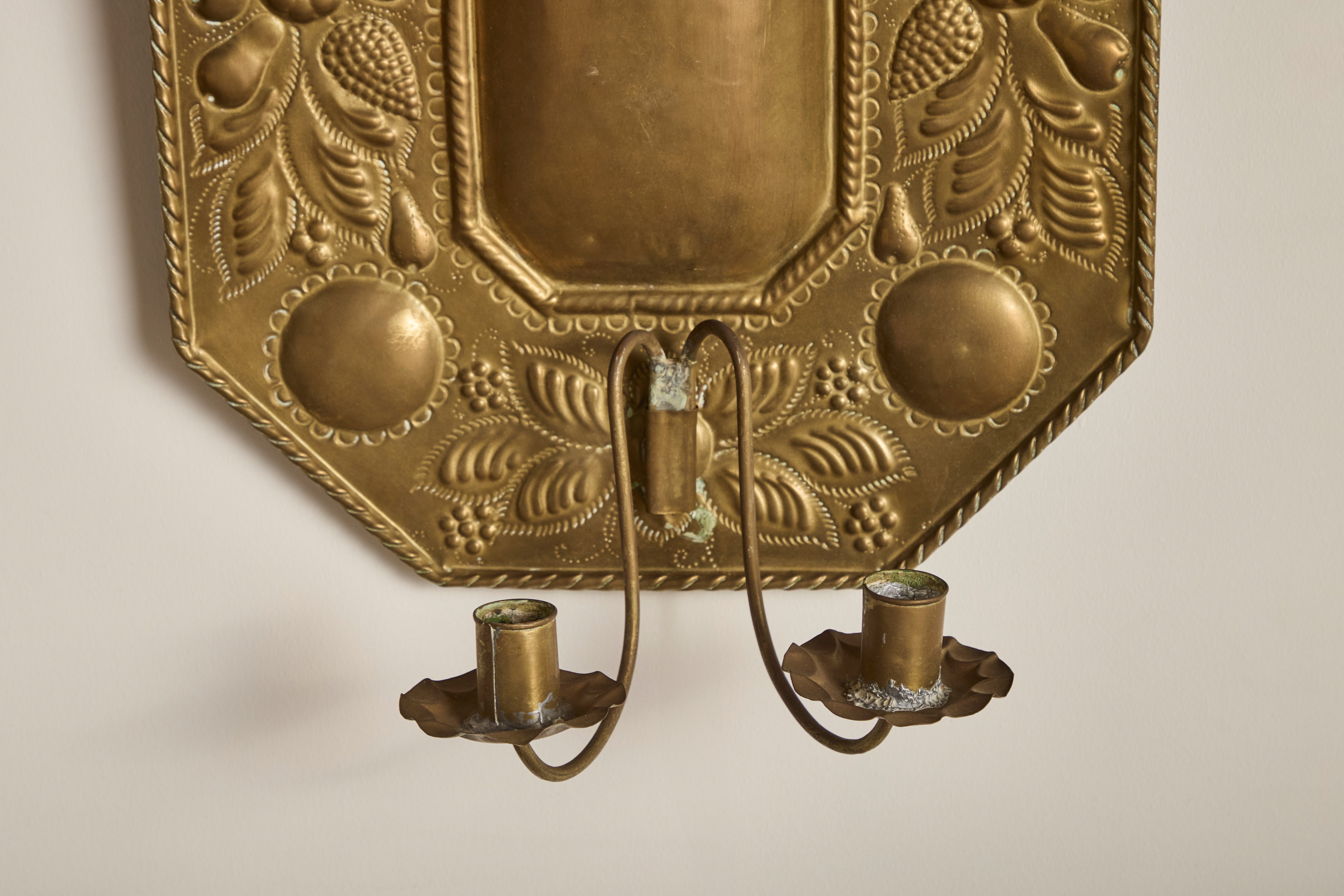 Pair of Brass Candle Sconces (NYC)