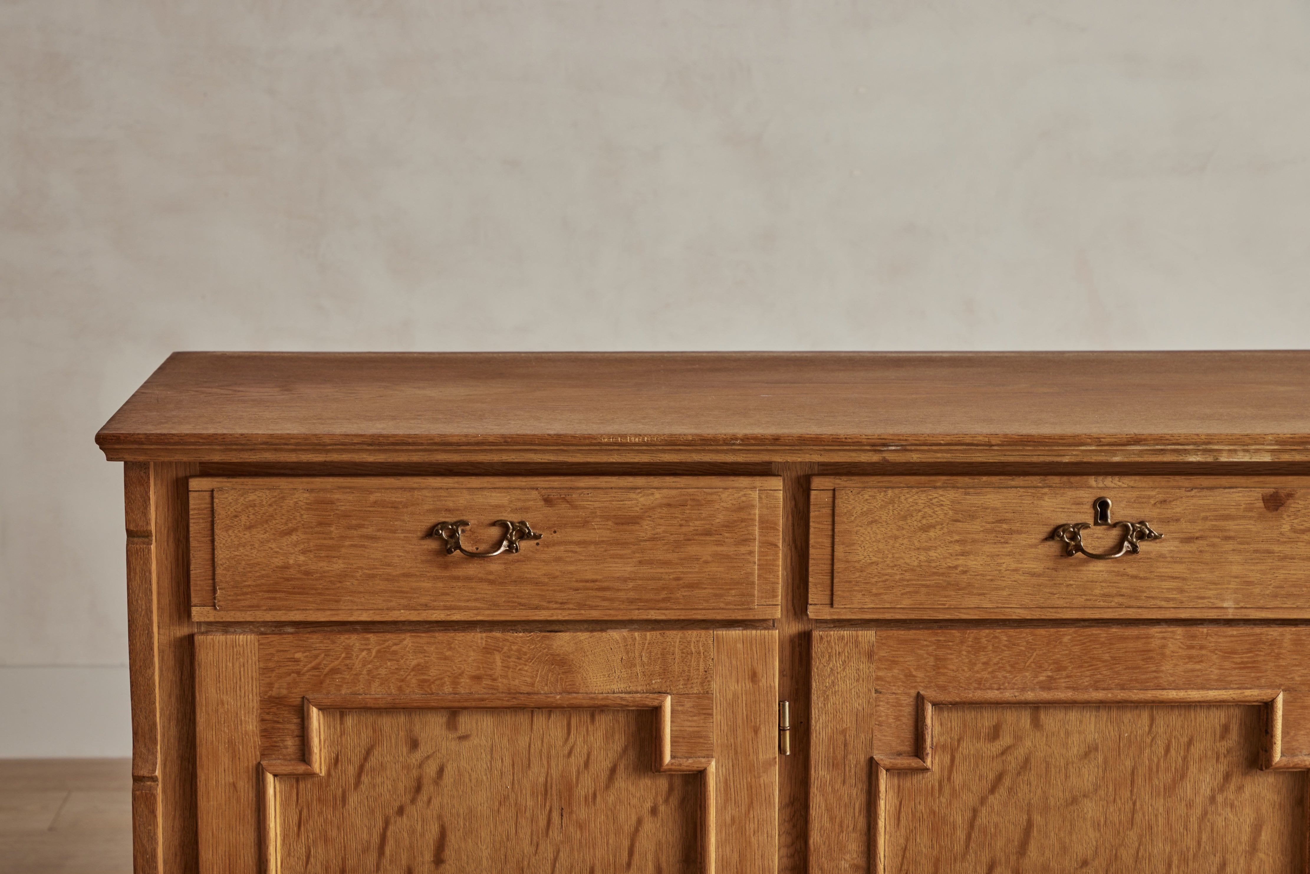 Carved Oak Credenza