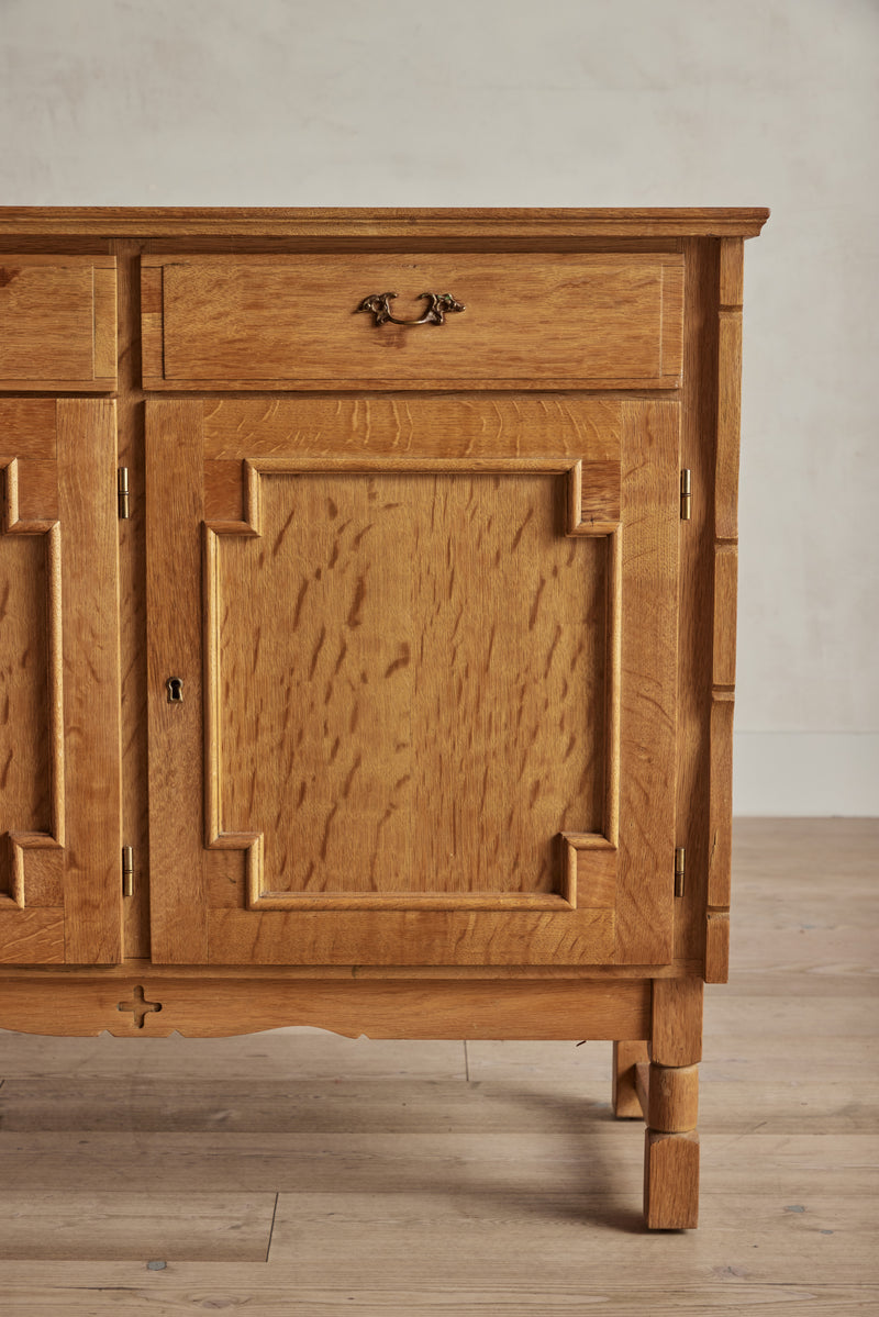 Carved Oak Credenza