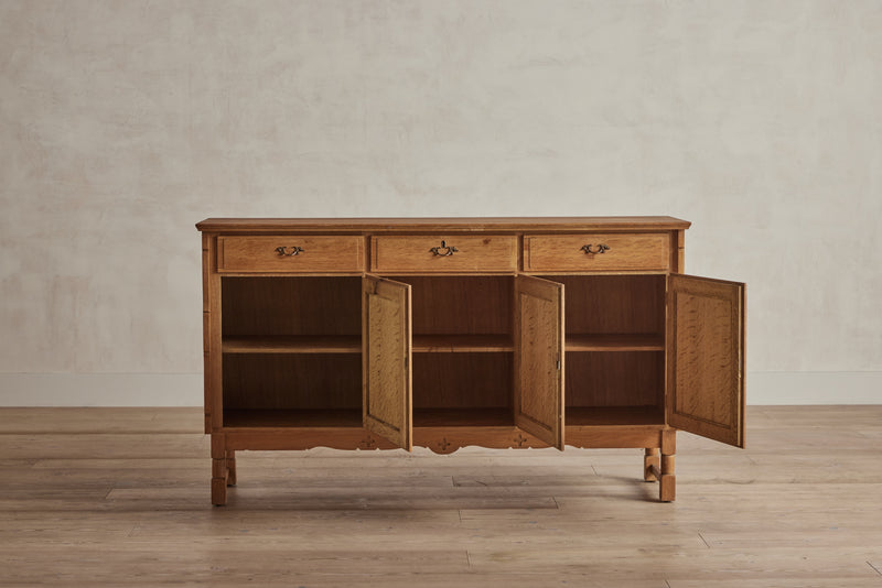 Carved Oak Credenza