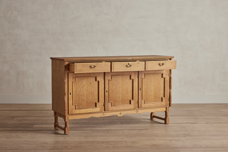 Carved Oak Credenza