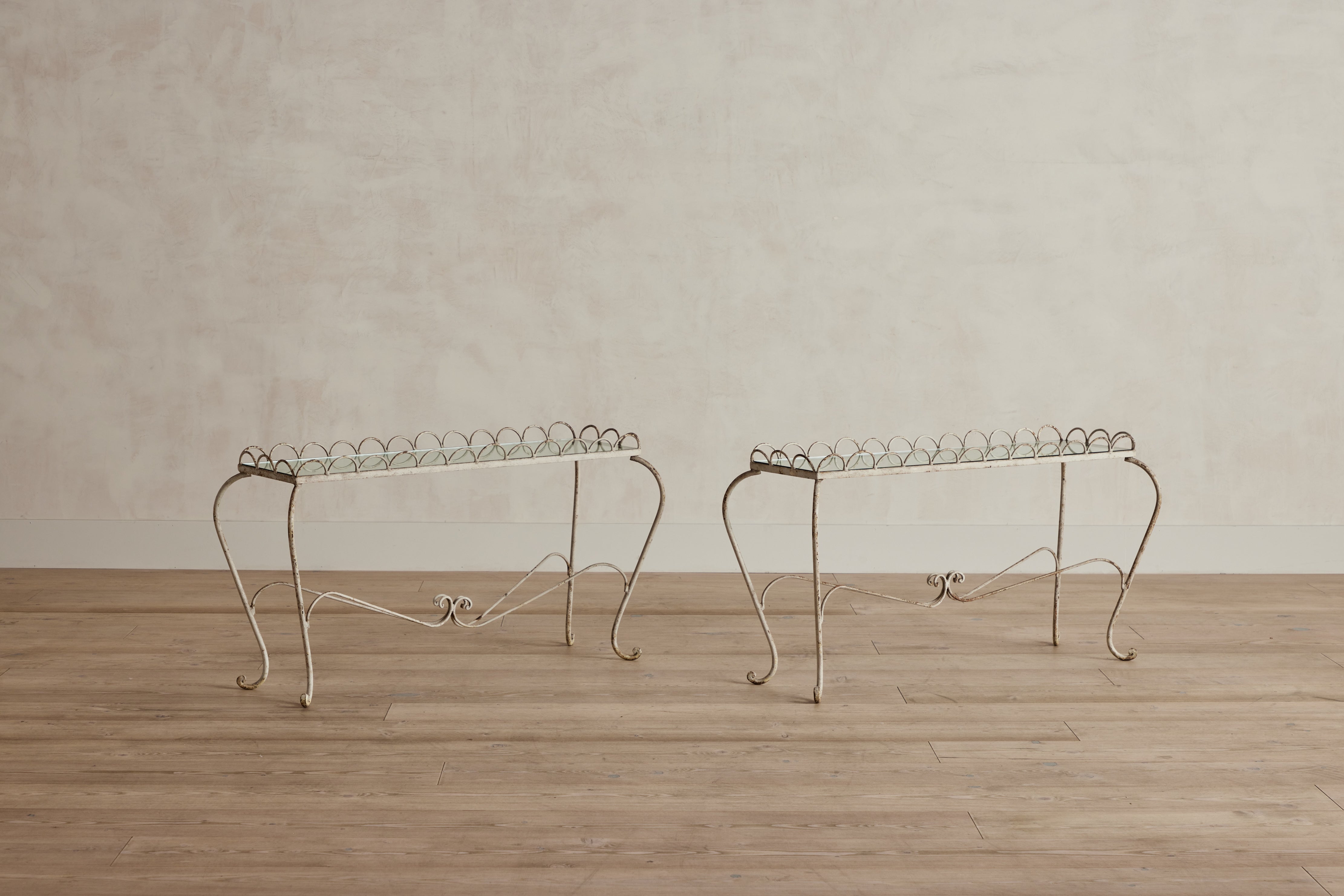 Pair of French Iron Tables