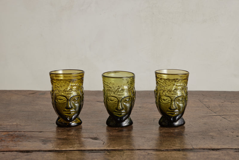 La Soufflerie Verre Tete Glass in Olive