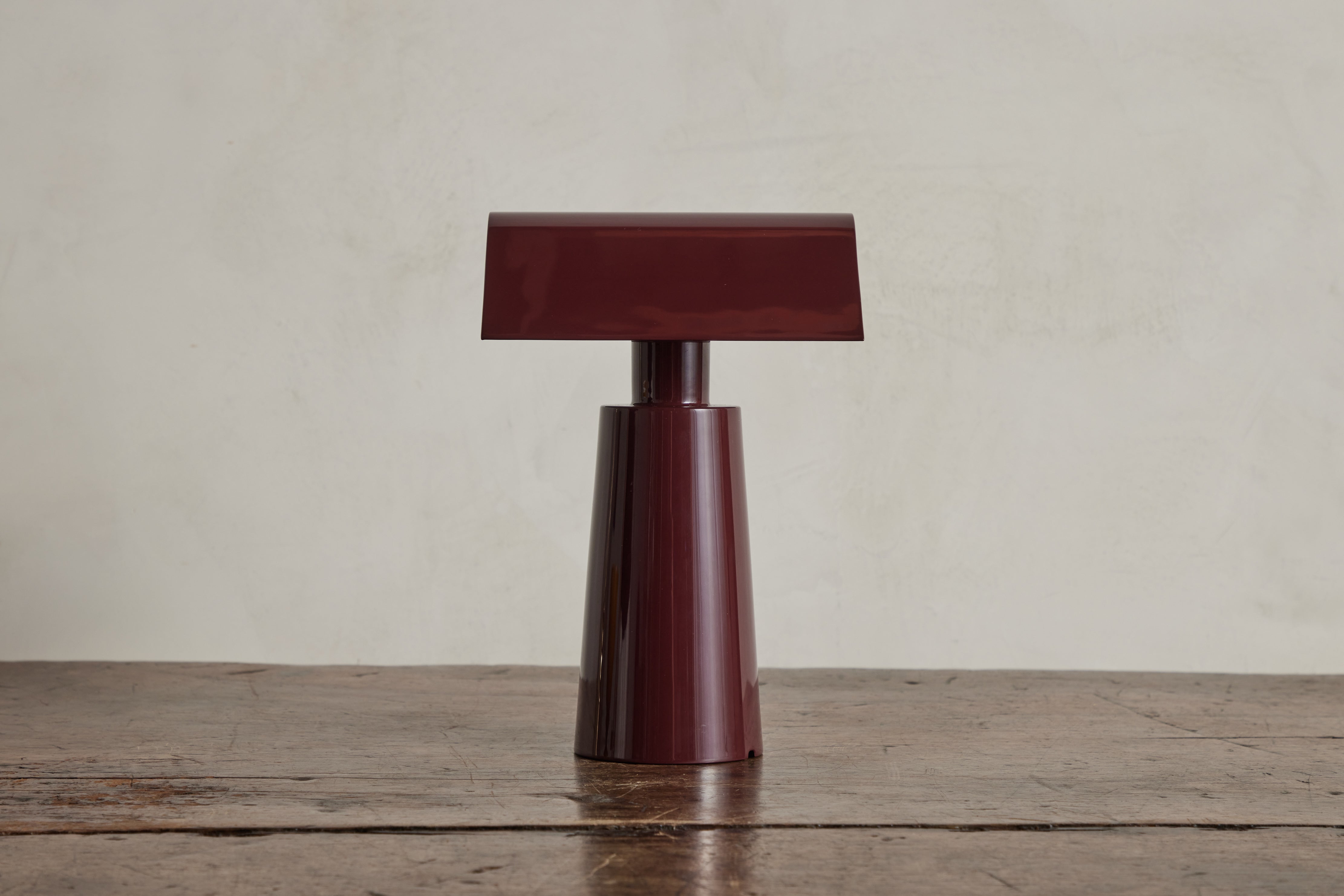 Portable Table Lamp, Burgundy