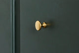 Collins Button Knob, Polished Brass (Multiple Sizes)