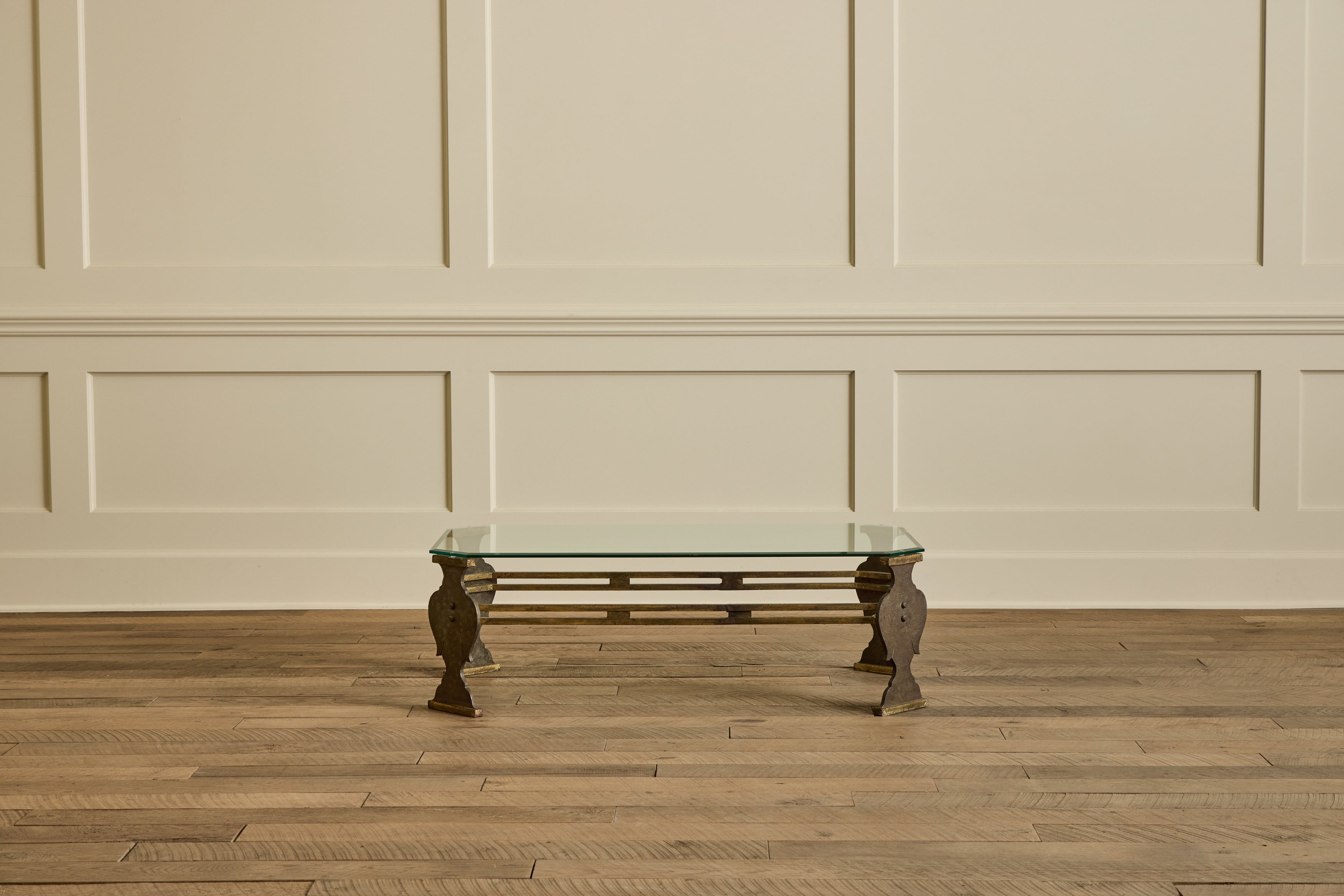 Glass & Bronze Coffee Table