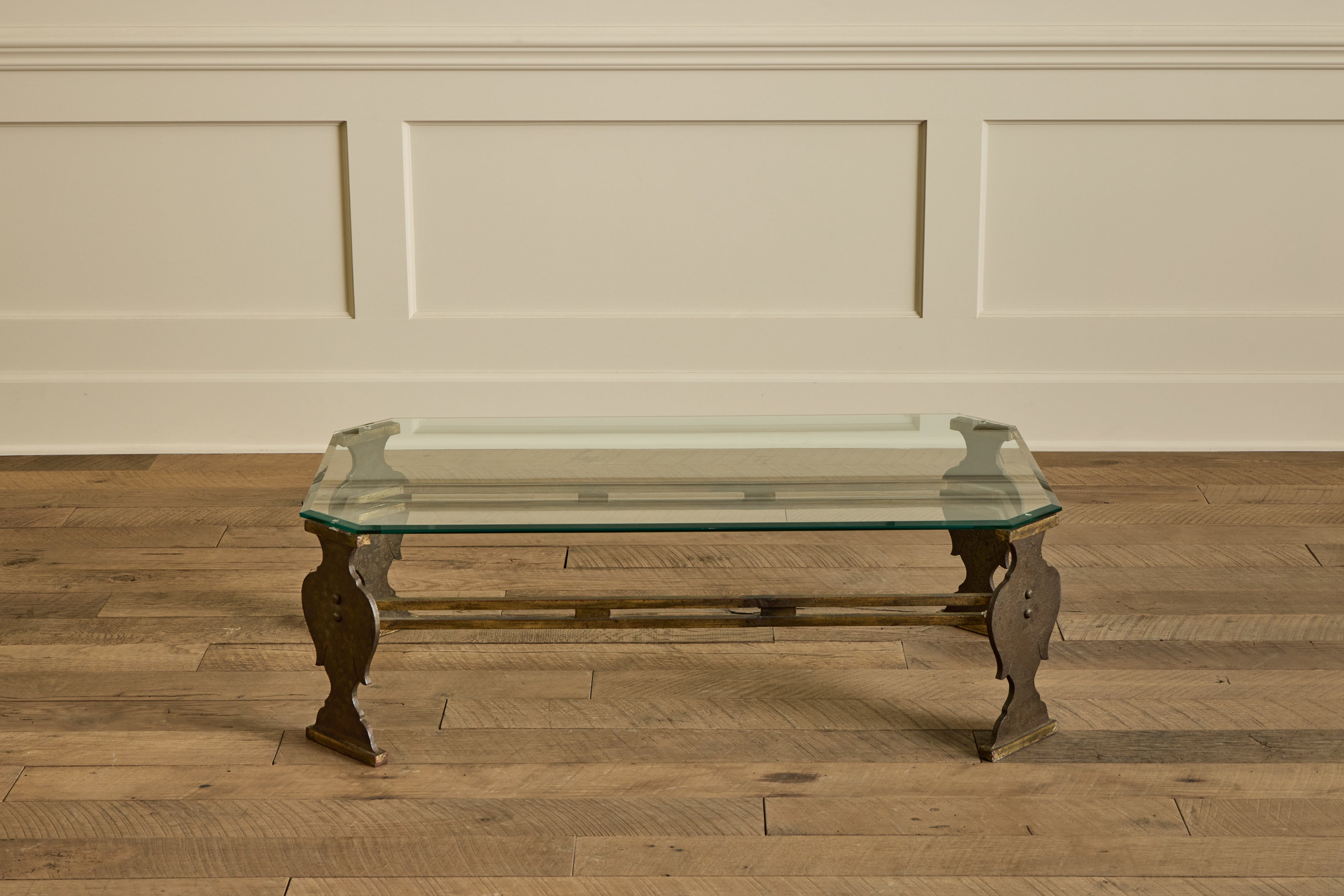 Glass & Bronze Coffee Table