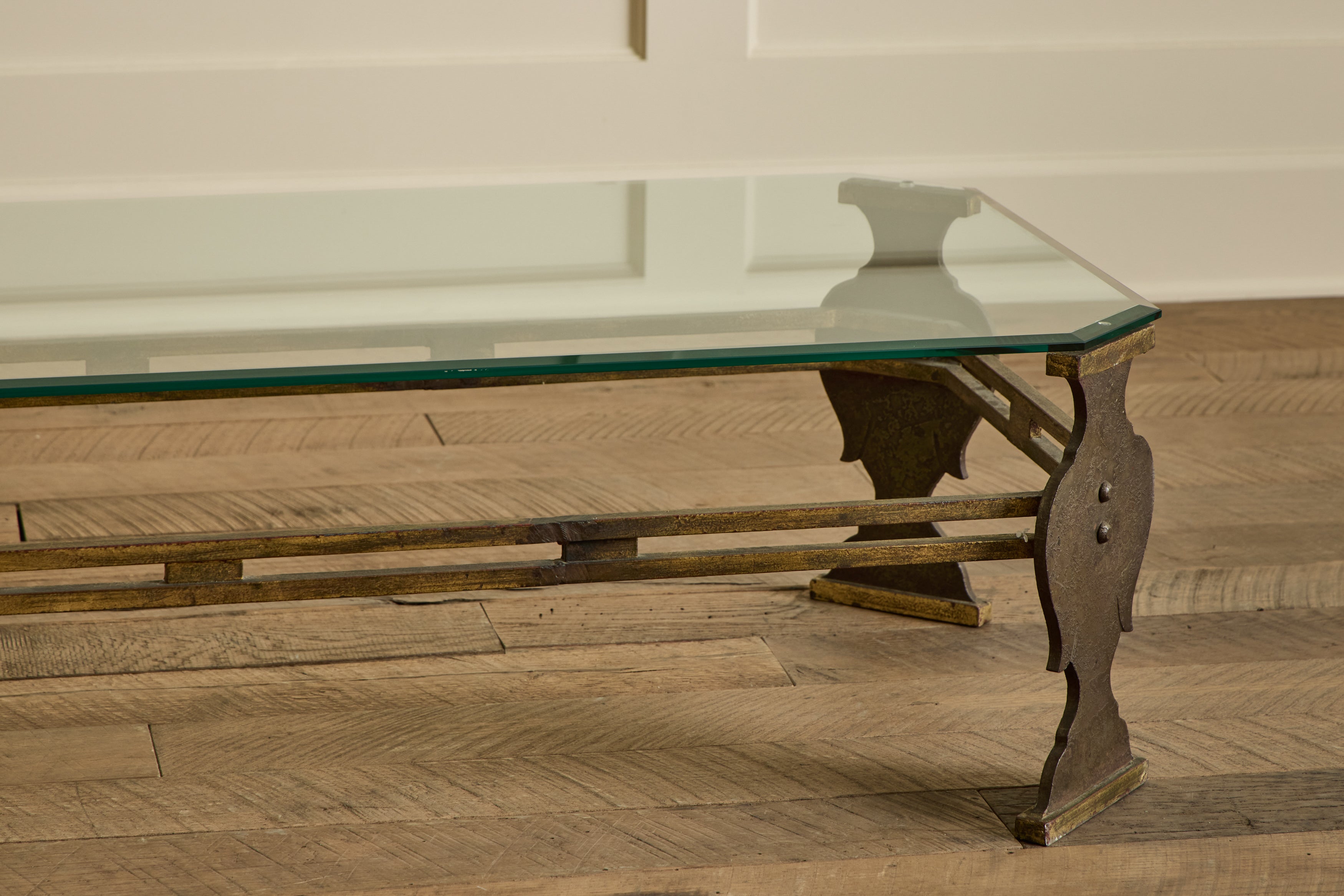 Glass & Bronze Coffee Table