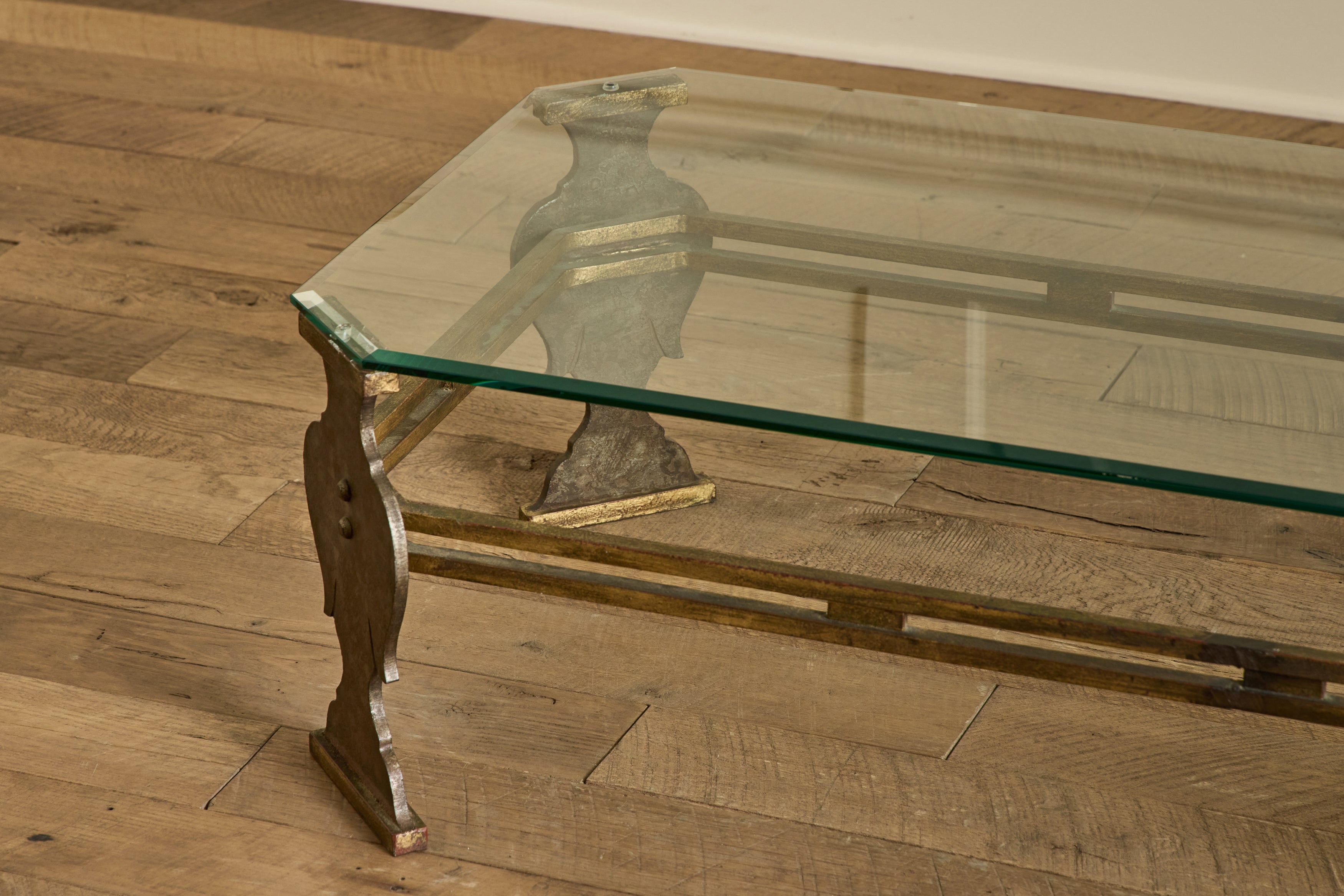 Glass & Bronze Coffee Table