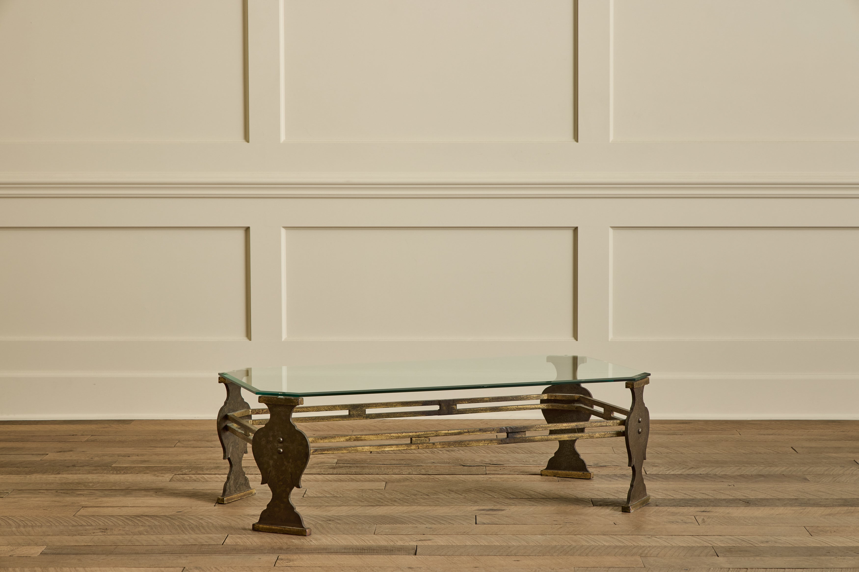 Glass & Bronze Coffee Table