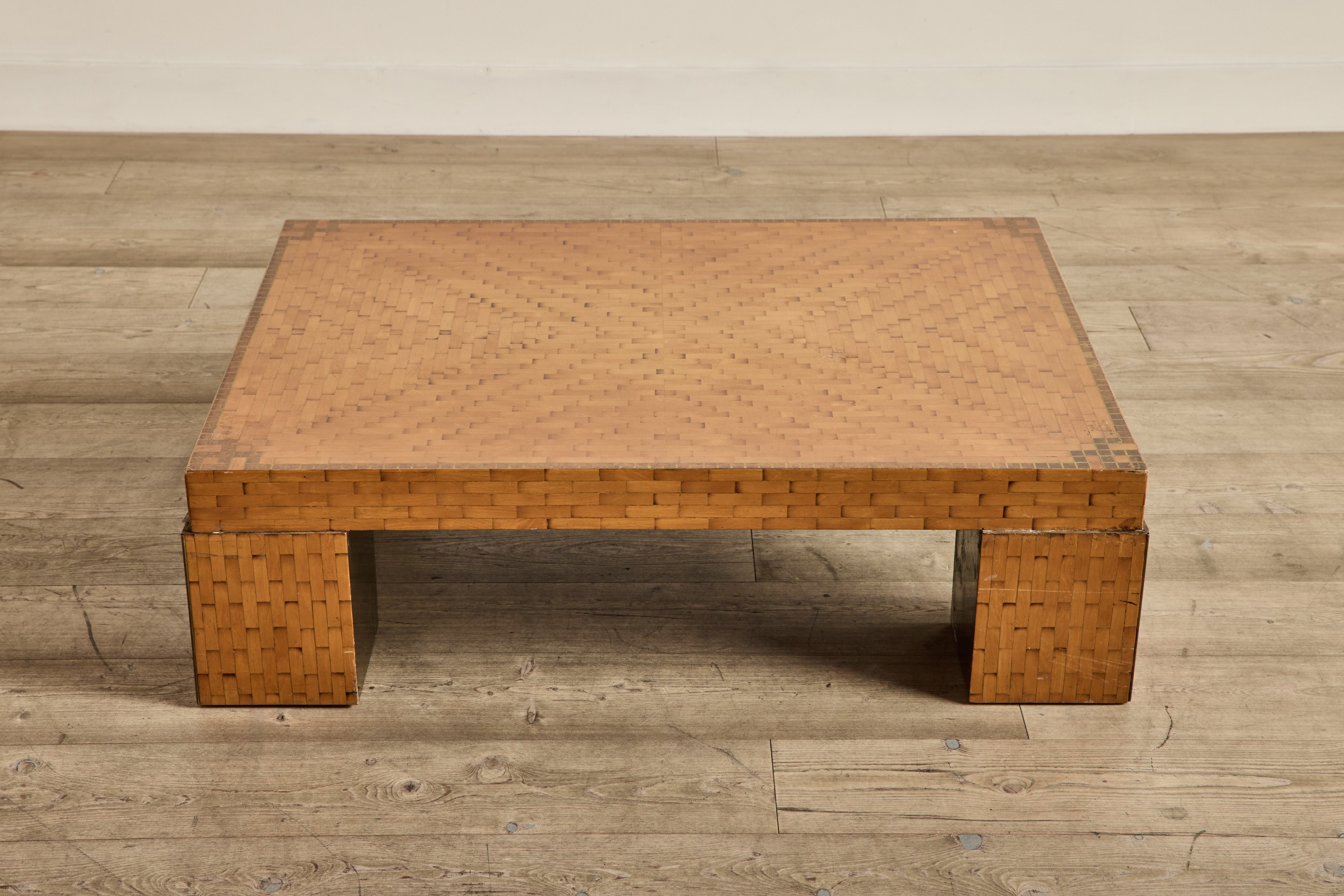 Parquet Wood Coffee Table
