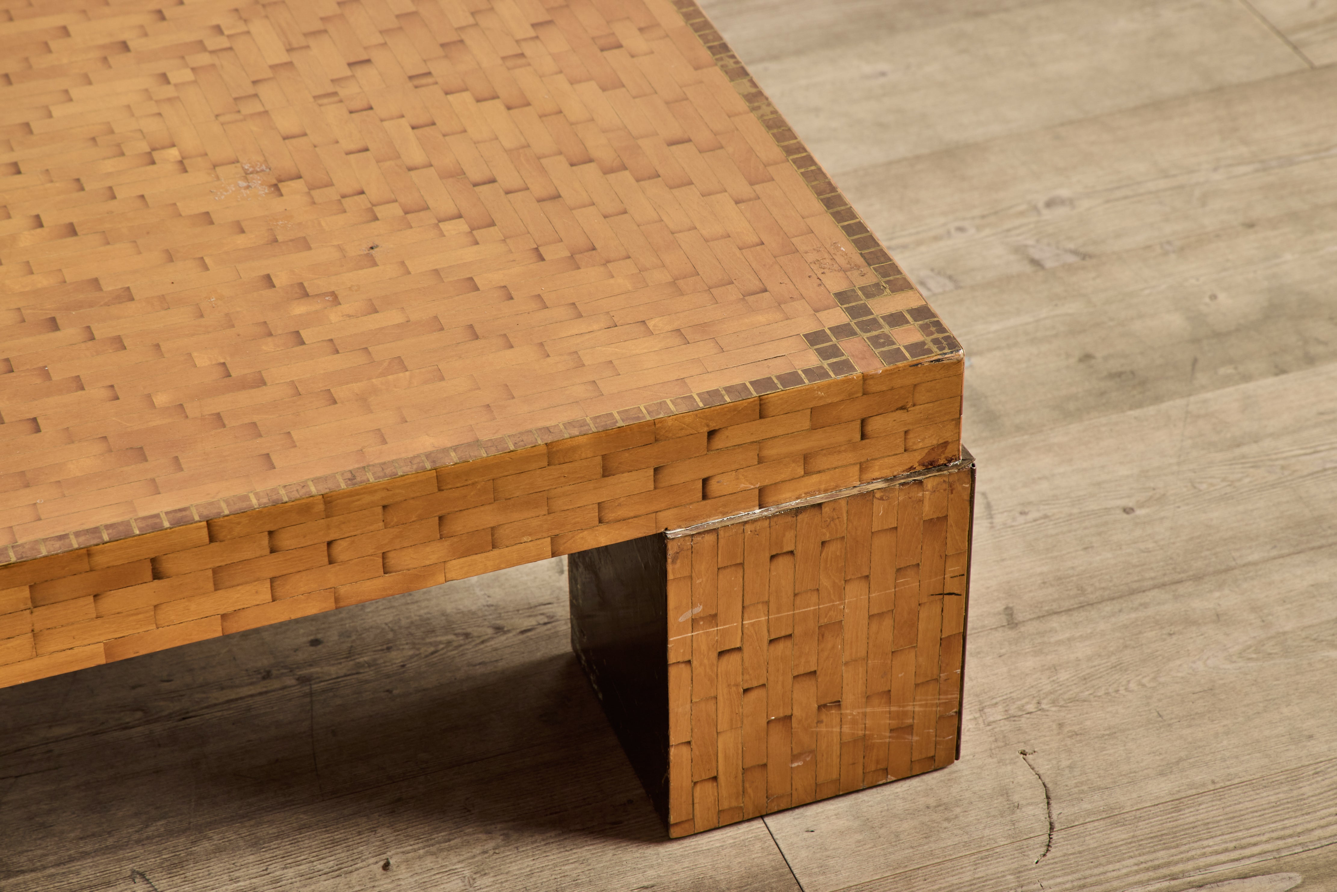 Parquet Wood Coffee Table