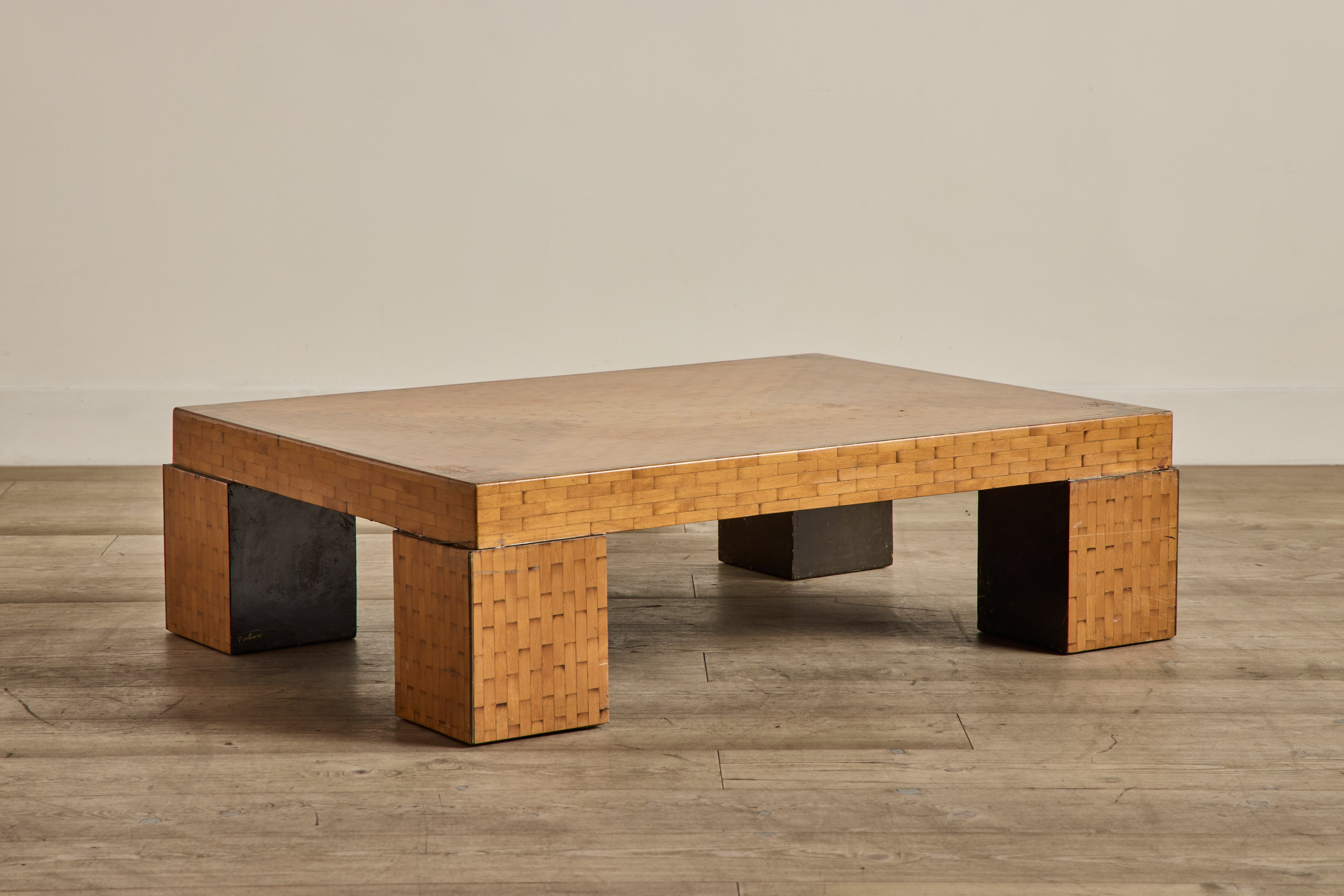 Parquet Wood Coffee Table