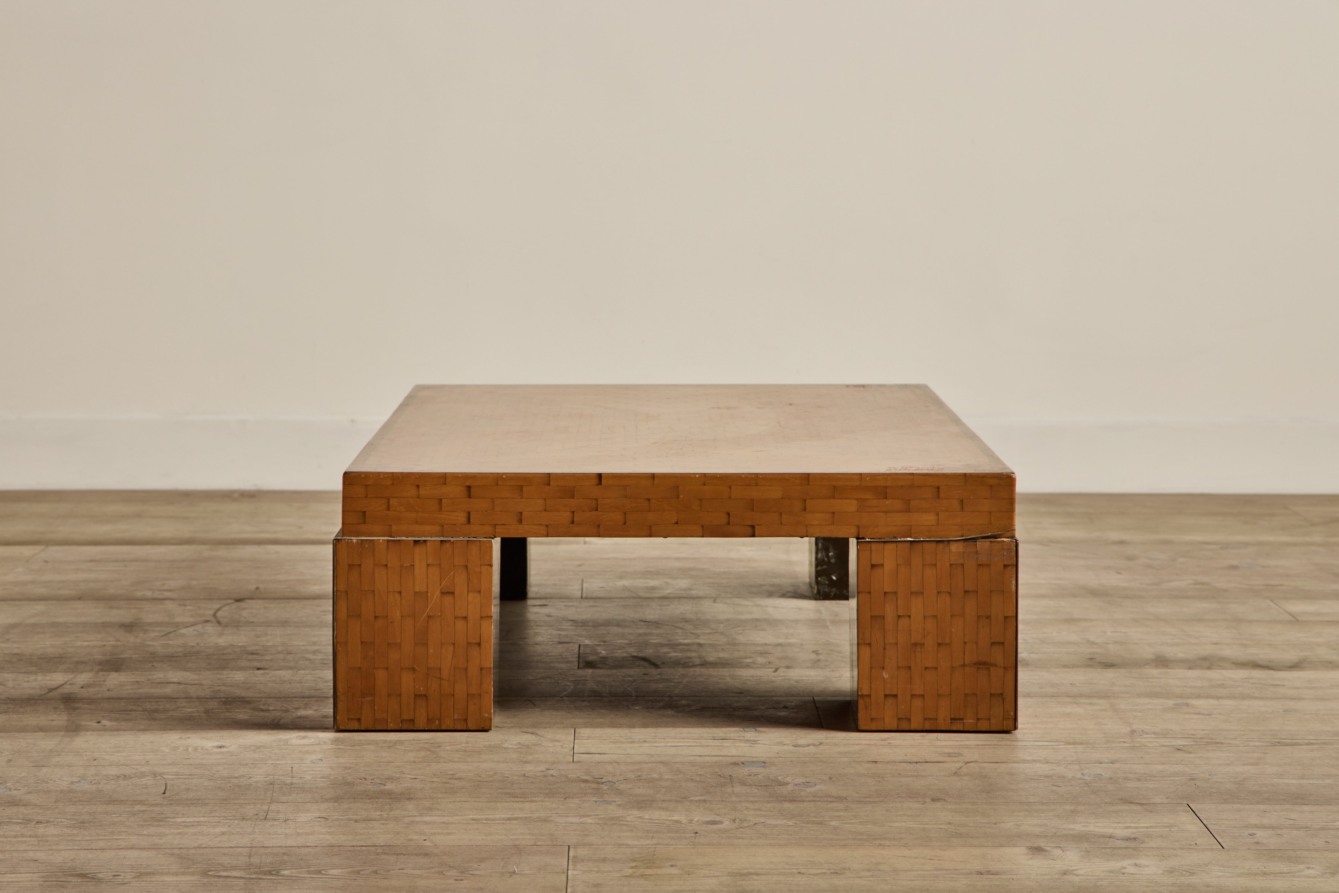 Parquet Wood Coffee Table
